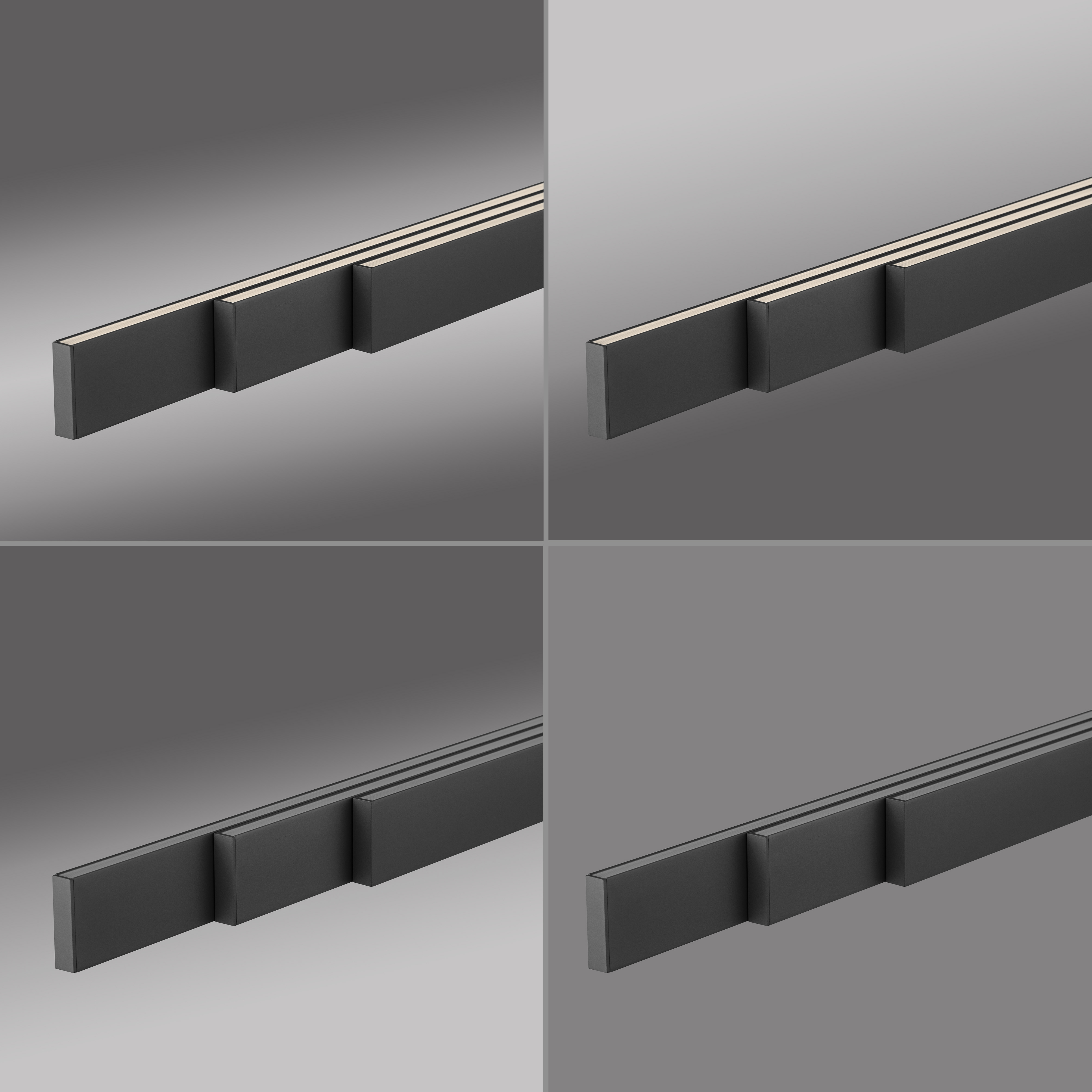 Pendelleuchte ADRIANA SQUARE - 6-flg., LED, anthrazit, Höhenverstellbar mit Lift