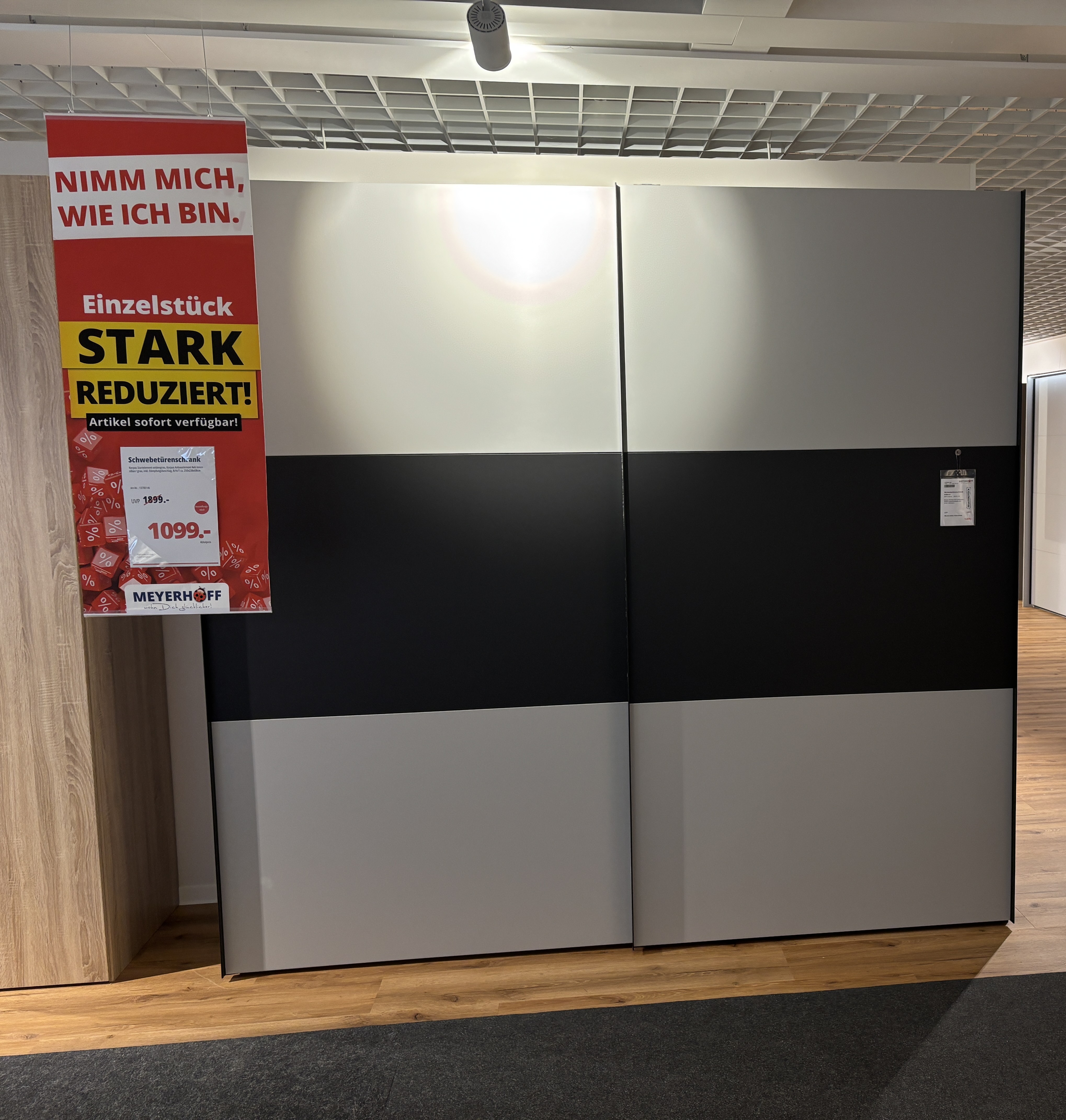 Schwebetürenschrank, Korpus siedengrau/axis - Edition M