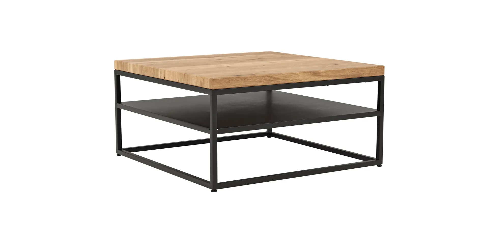 Couchtisch Farmingdale - LBH ca. 80x80x40 cm, Eiche massiv, natur geölt
