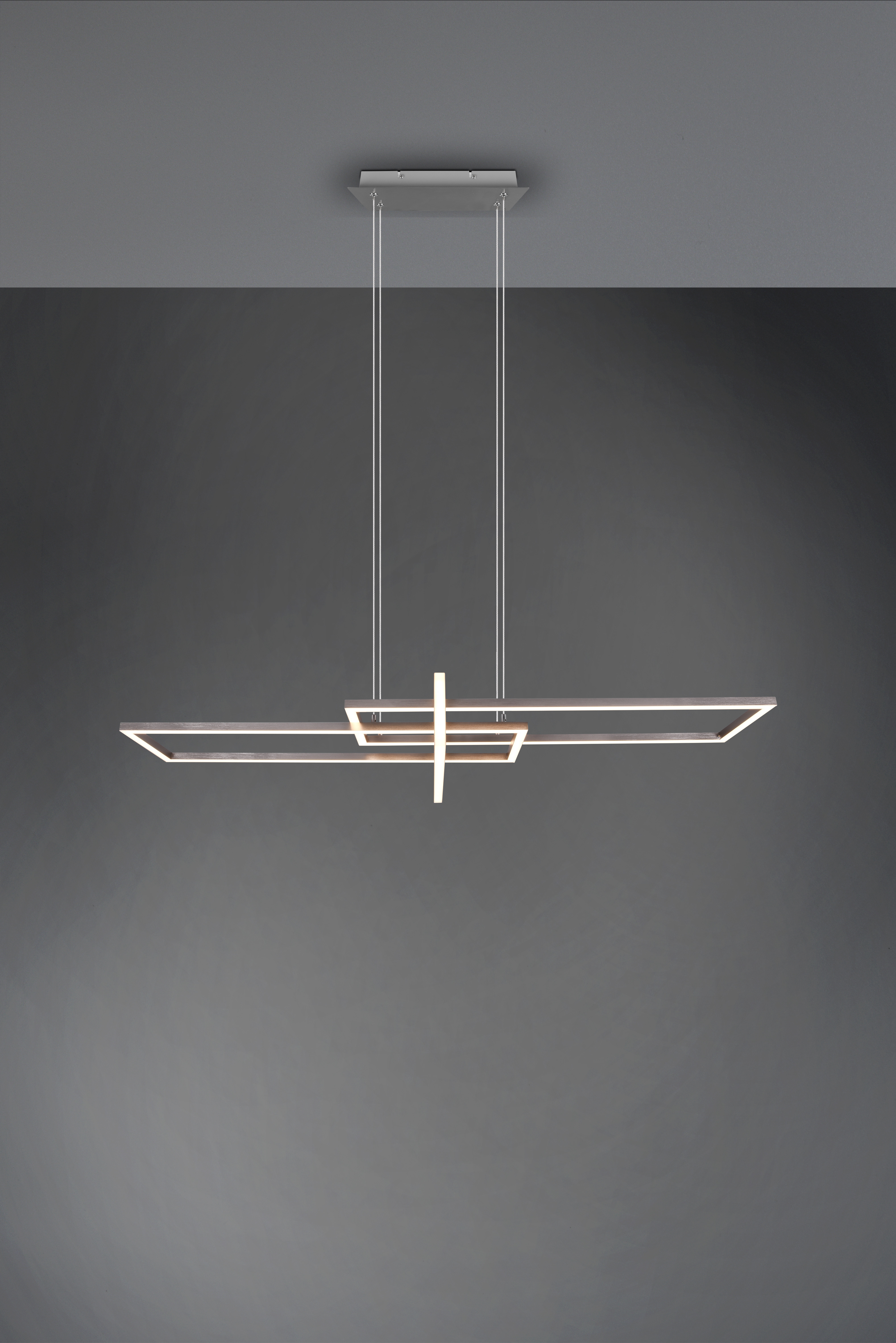Pendelleuchte Salinas - 1flg., Metall/Nickel matt,110xHöhe max: 150 cm