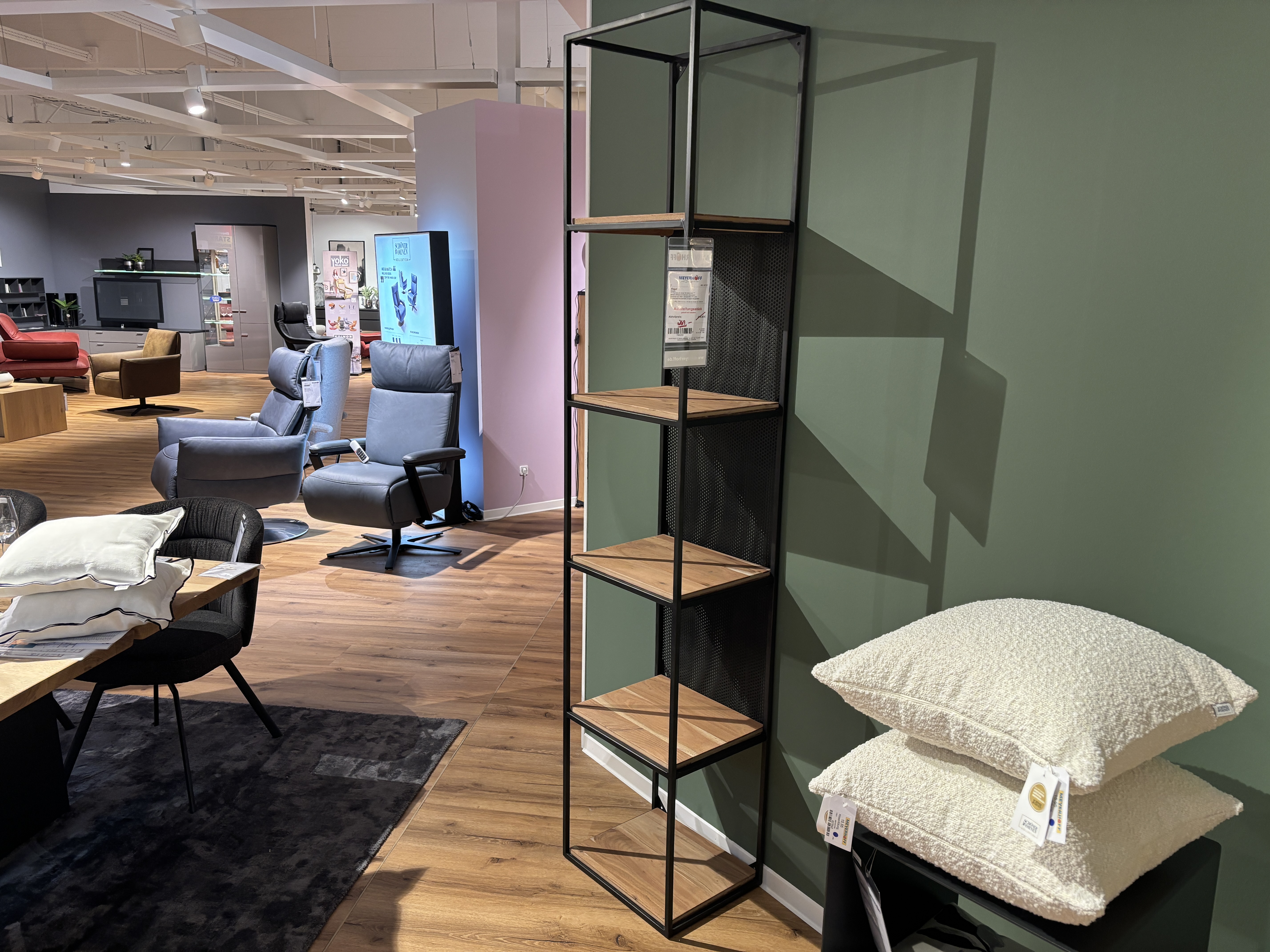 Regal, Metall offblack, Böden Kikarholz - Vincent