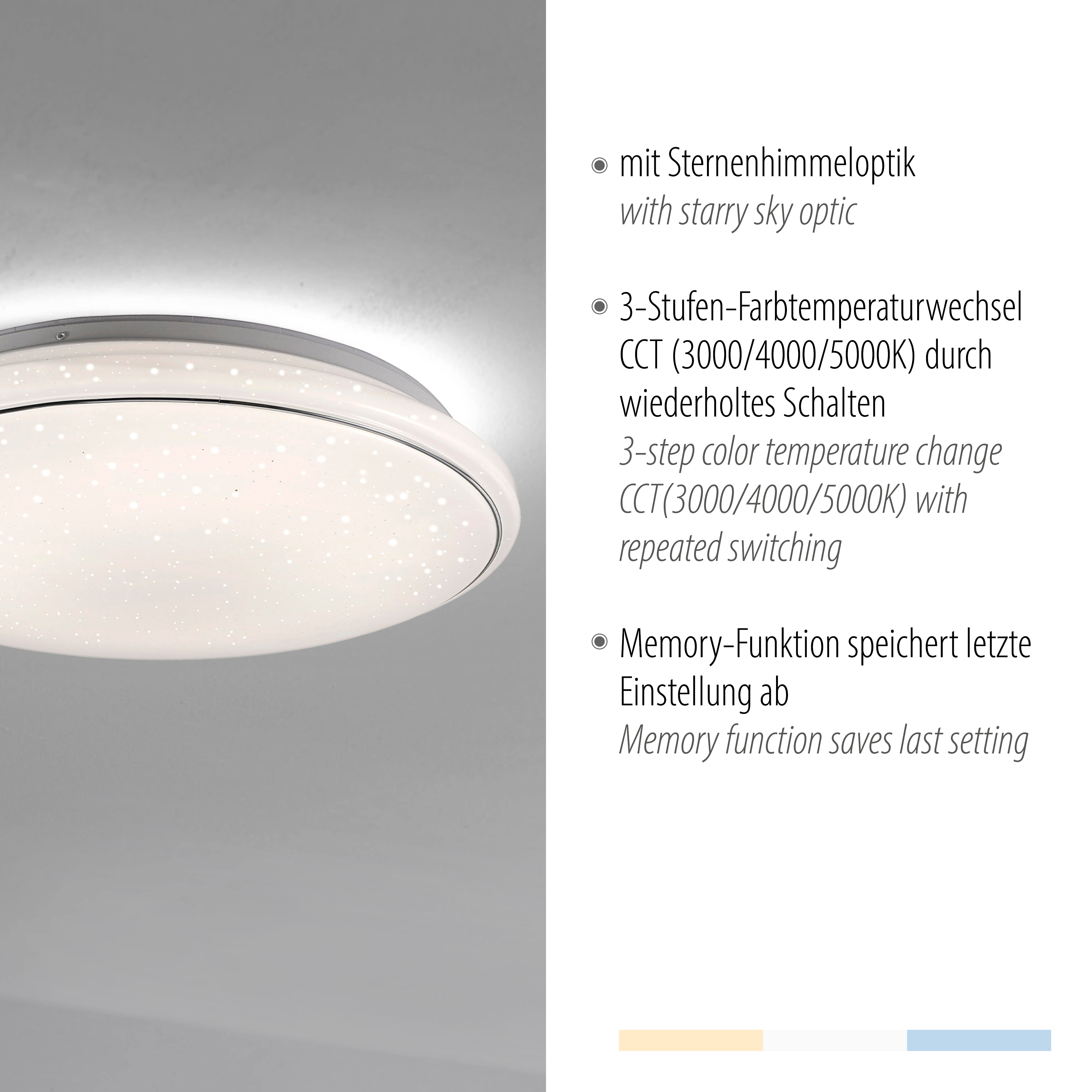 LED Deckenleuchte - mit Sternenhimmeloptik