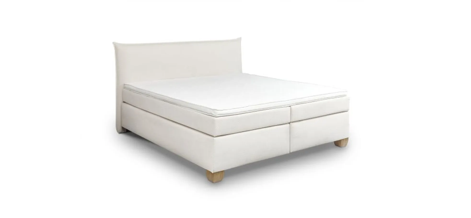  Boxspringbett HADAI- Liegefläche ca. 180x200 cm, Stoff, Beige, Bonell/Bonell