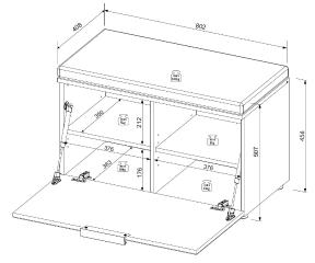 Garderobenbank, Riva Eiche - Ilaria