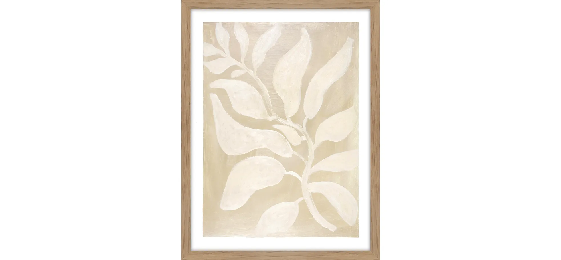 gerahmter Digitaldruck - BHT ca. 30x40x2 cm, Hellbeige