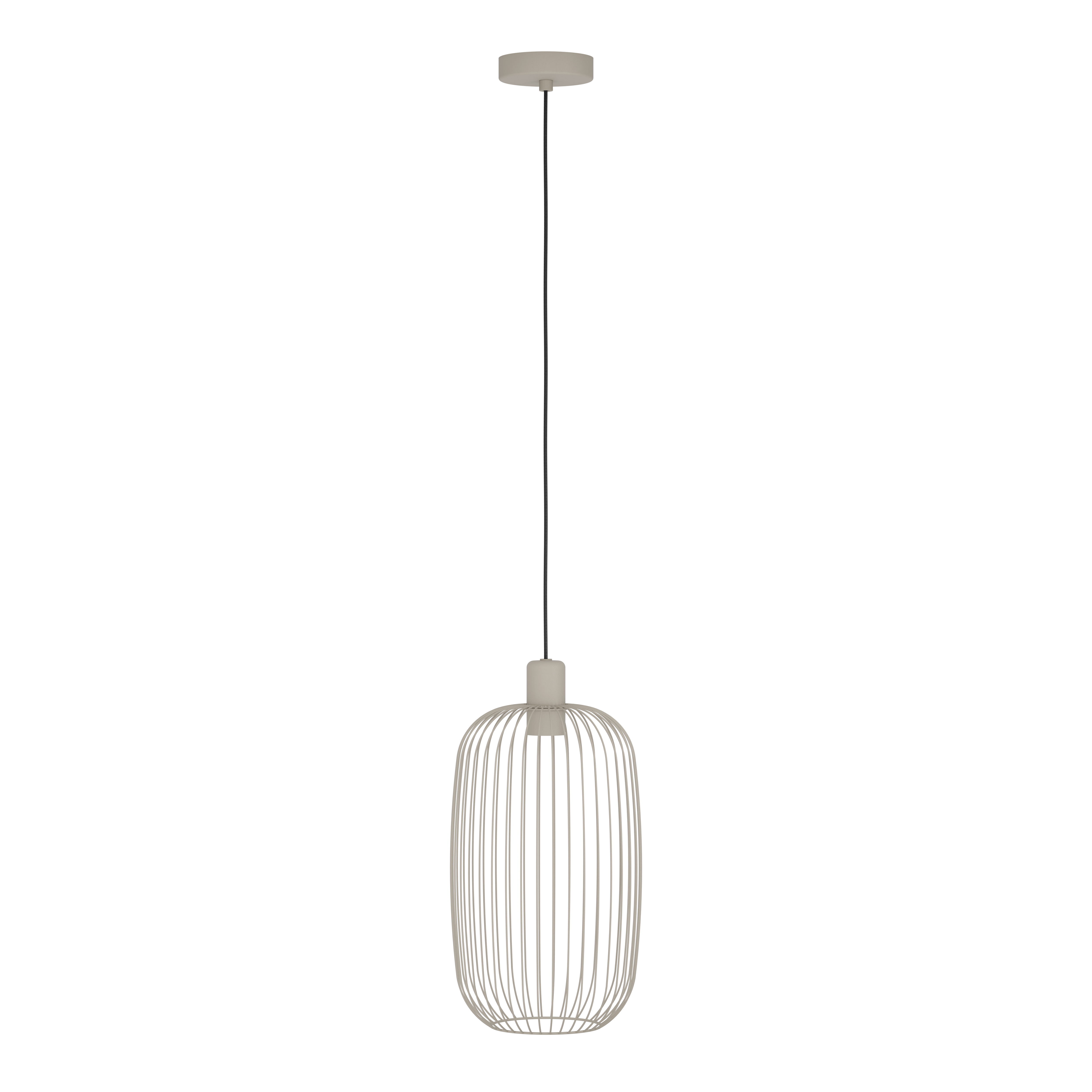 Pendelleuchte LODODS - 1-flg., E27, sand, ca. Ø 22cm