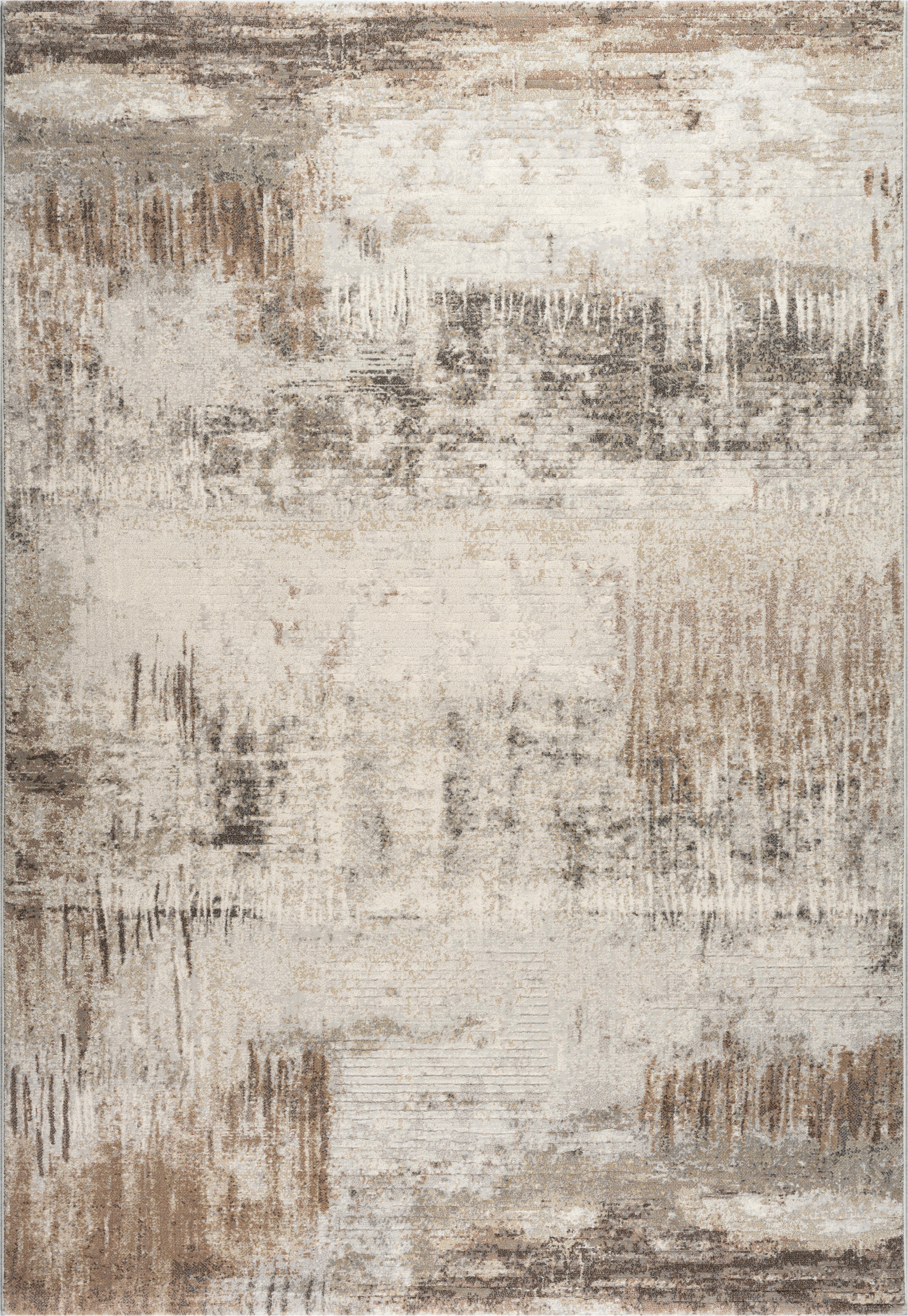 Webteppich, weiß-braun, 160x230 cm - Rargentum