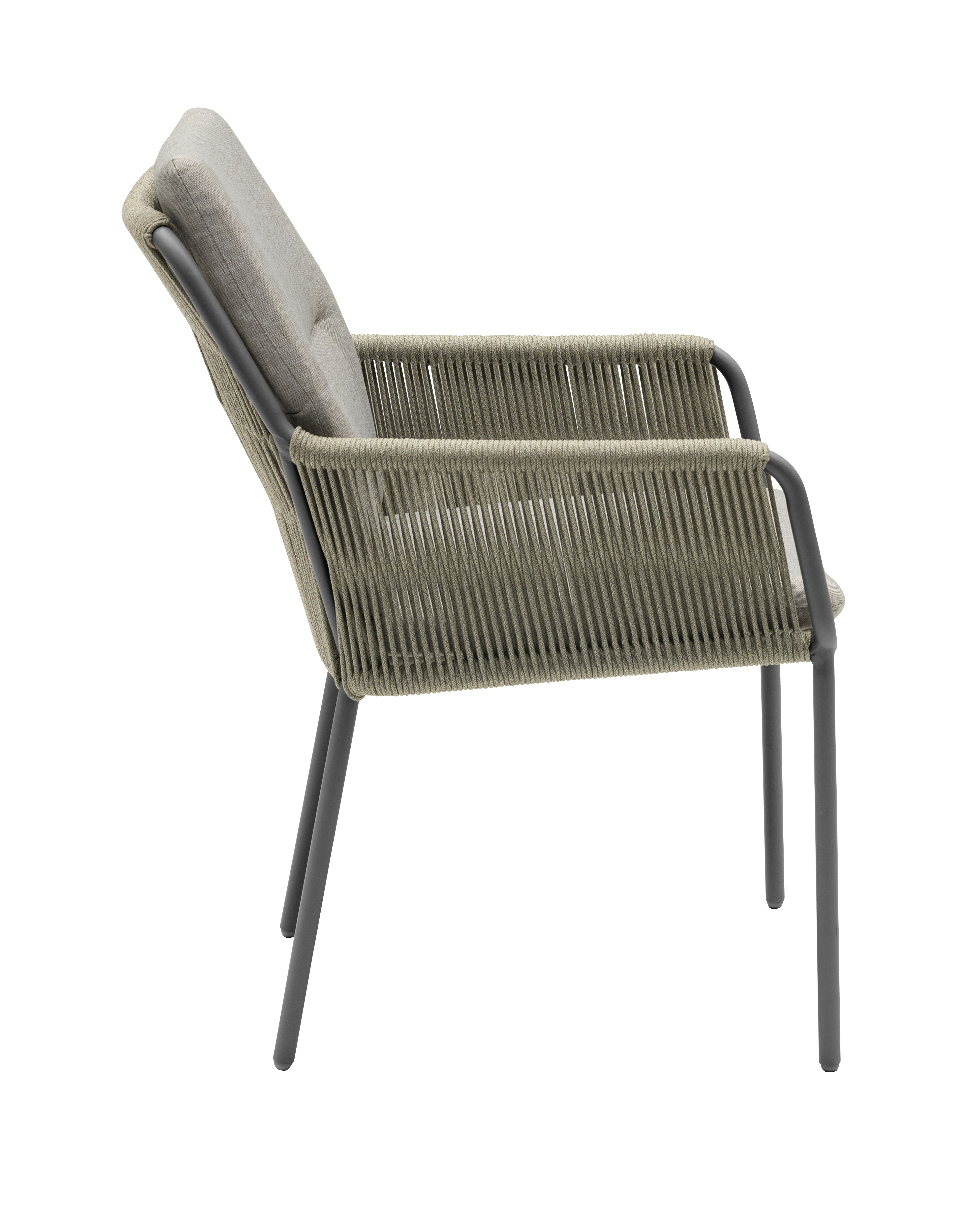 Armlehnstuhl, Rope natur, inkl. Auflage - Como