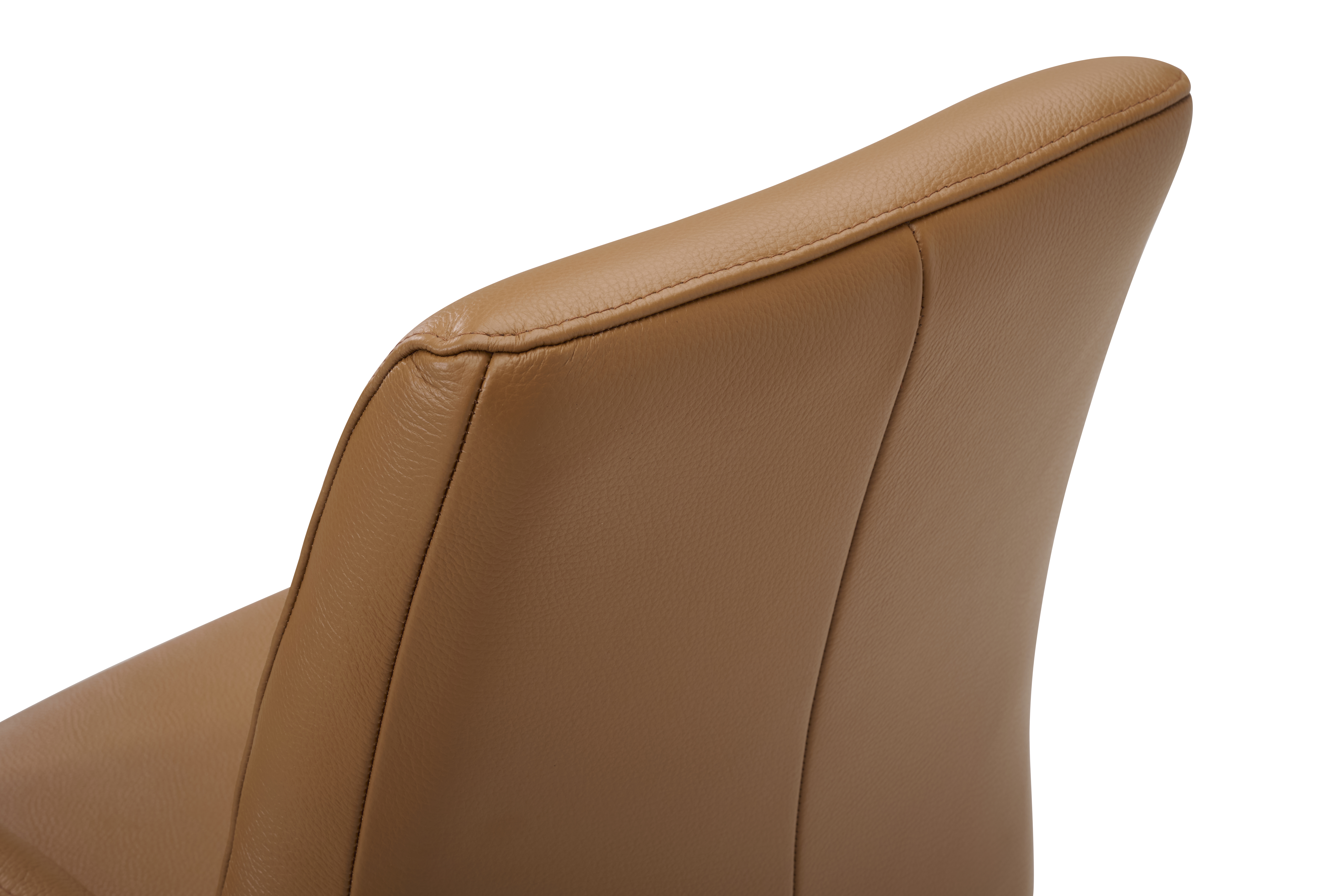 Esszimmerstuhl, Leder Cognac, 2er-Set - LS26 Praia