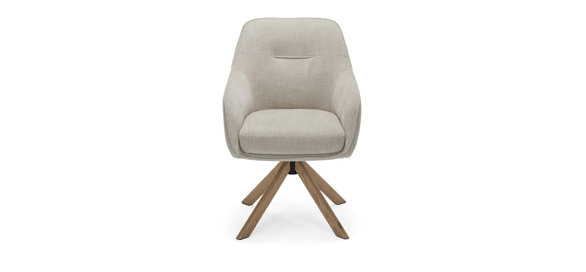 Armlehnstuhl, drehbar, Stoff Sand - Udela