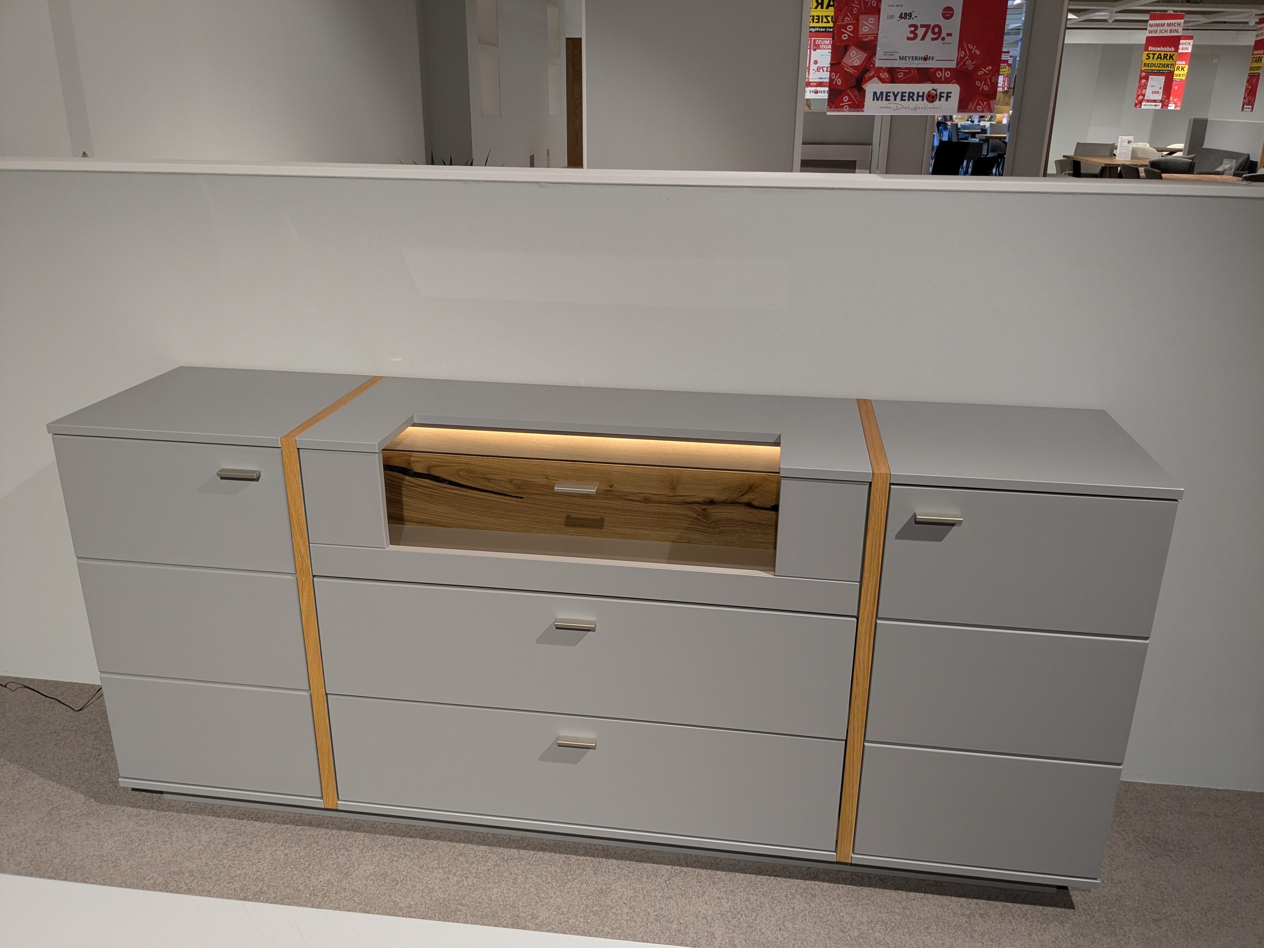 Sideboard, Arktis grau lackiert - LS 286222