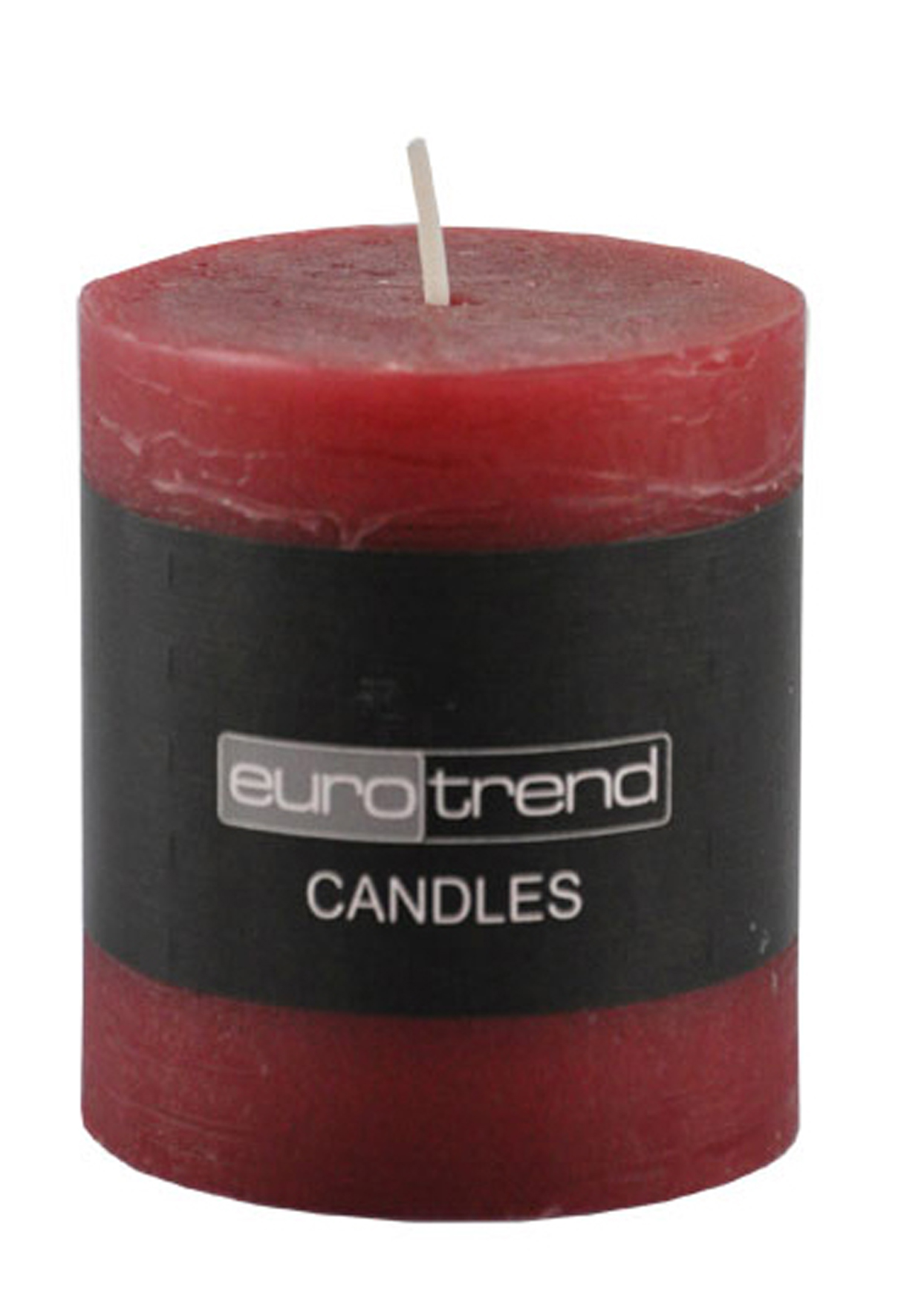 Cylinderkerze Rusti - weinrot 6,8cm Ø, 19cm Hoch