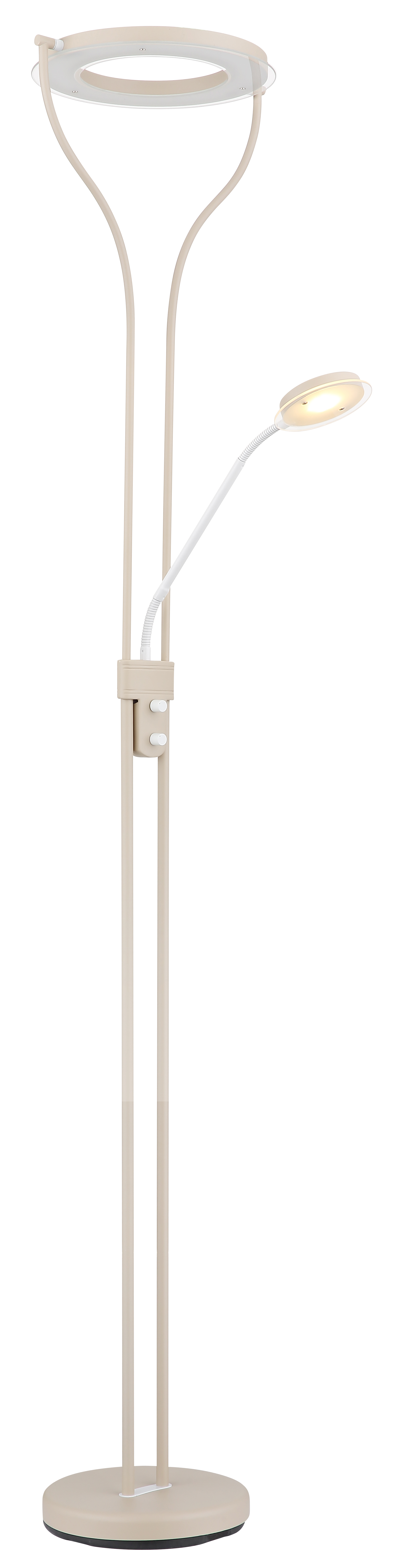 Deckenfluter EBRO - LED, sandfarben matt, ca. 35x31x194cm
