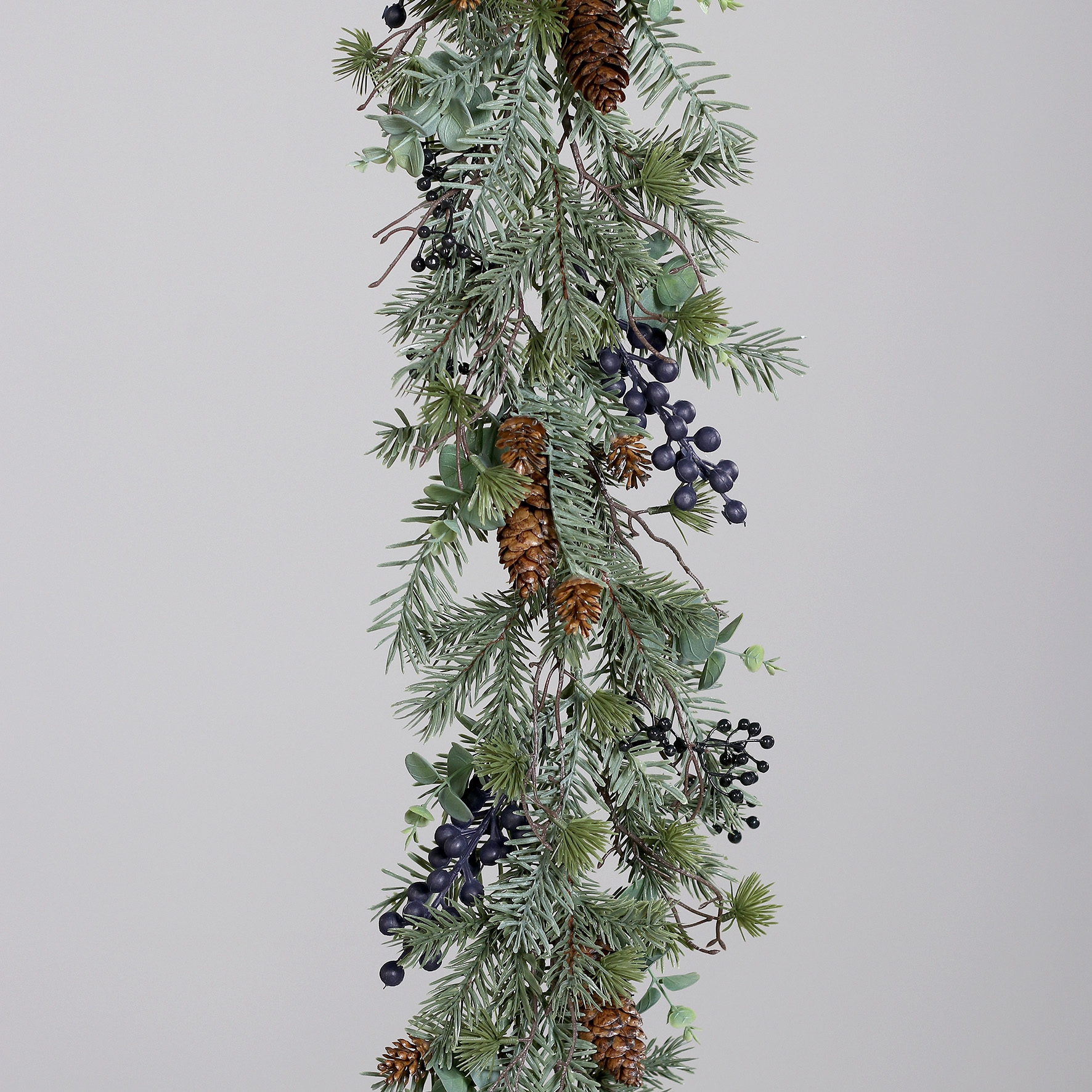 Tannen Mix Girlande - mit Zapfen und Beeren, 120 cm