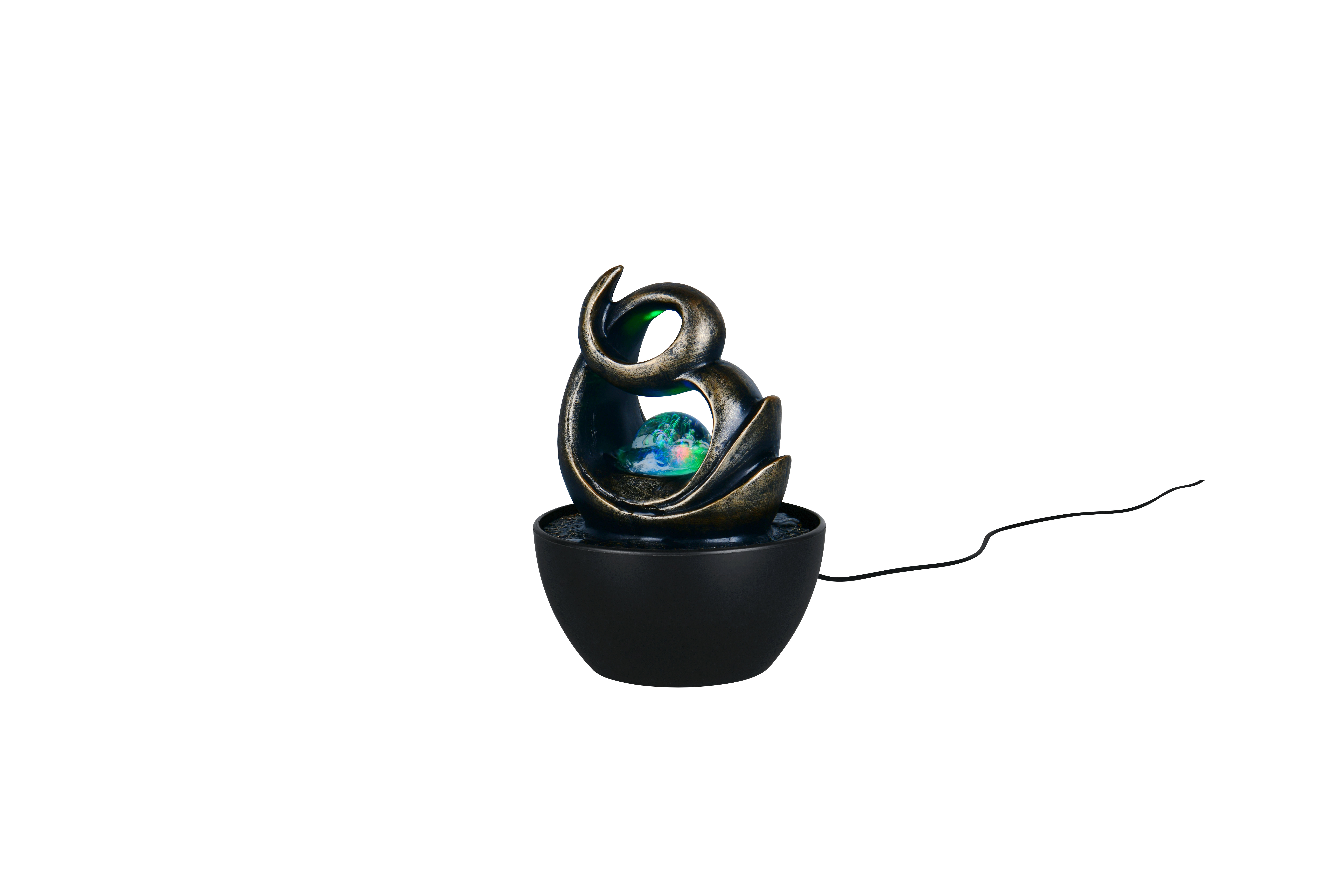 Tischleuchte LUMA - LED, Polyresin, braun, ca. B.13x H.19x T.13cm