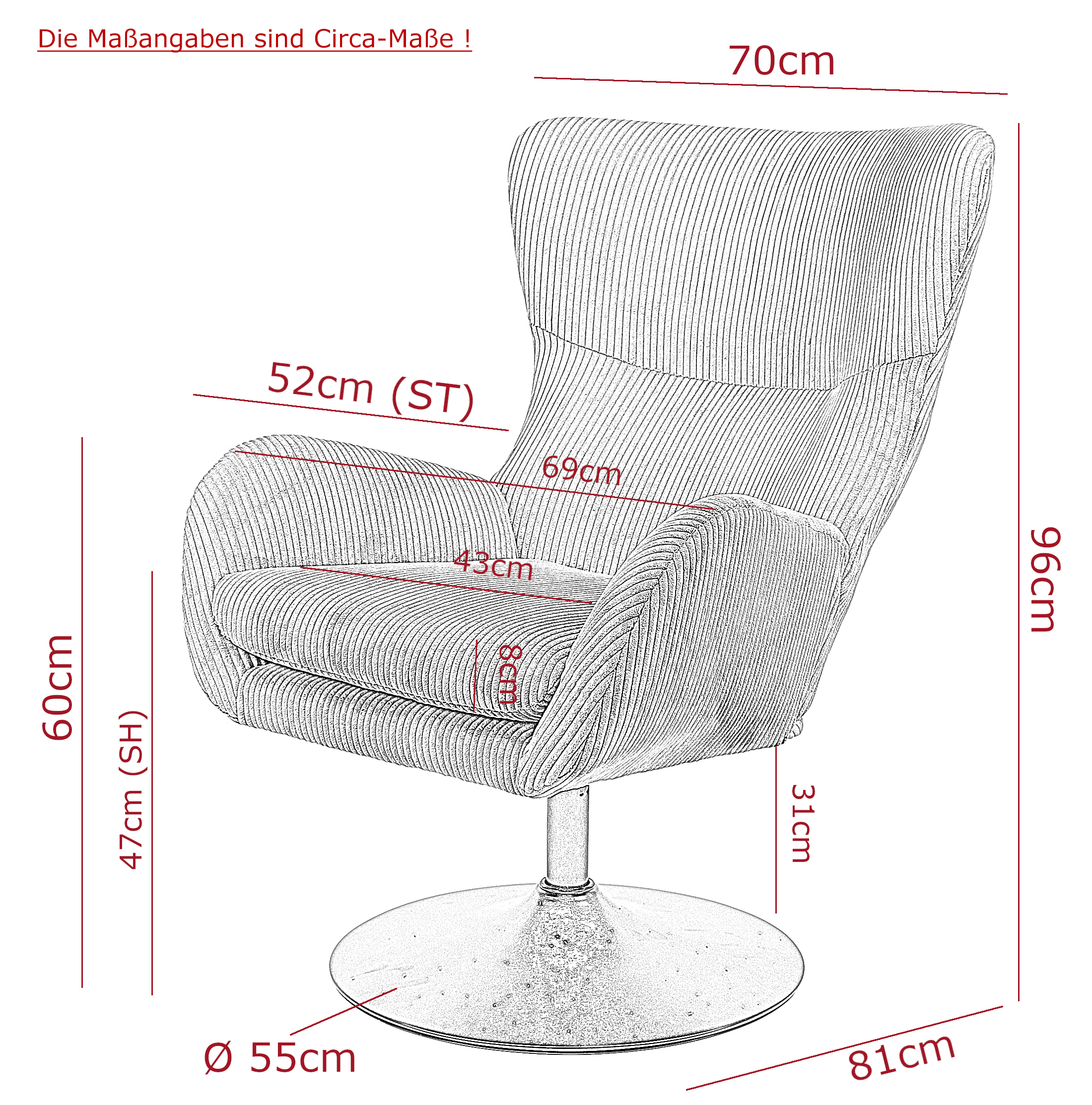Sessel, beige - MyStyle 2159