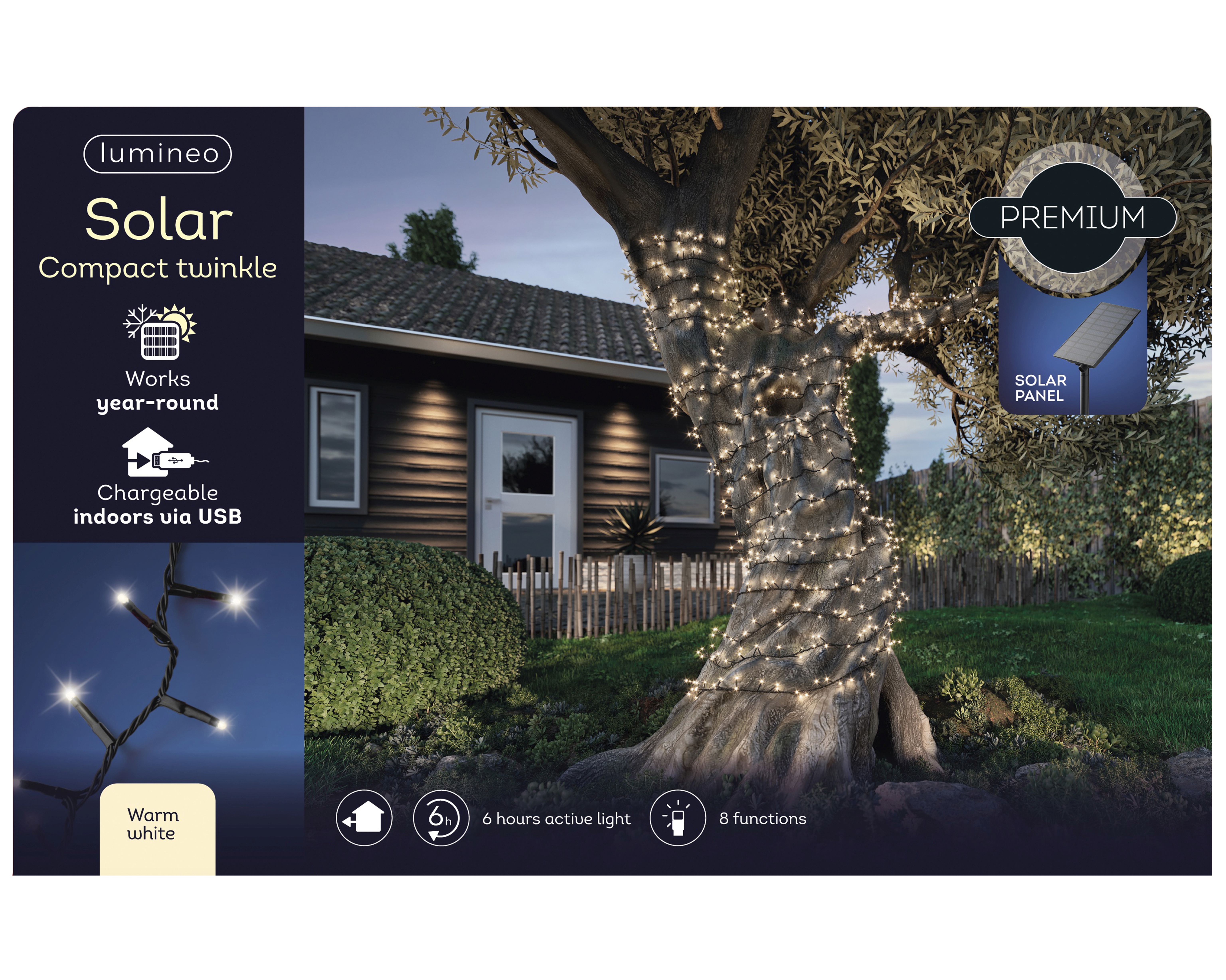 Solar Compact Beleuchtung - schwarz, L2250.00cm-1000L