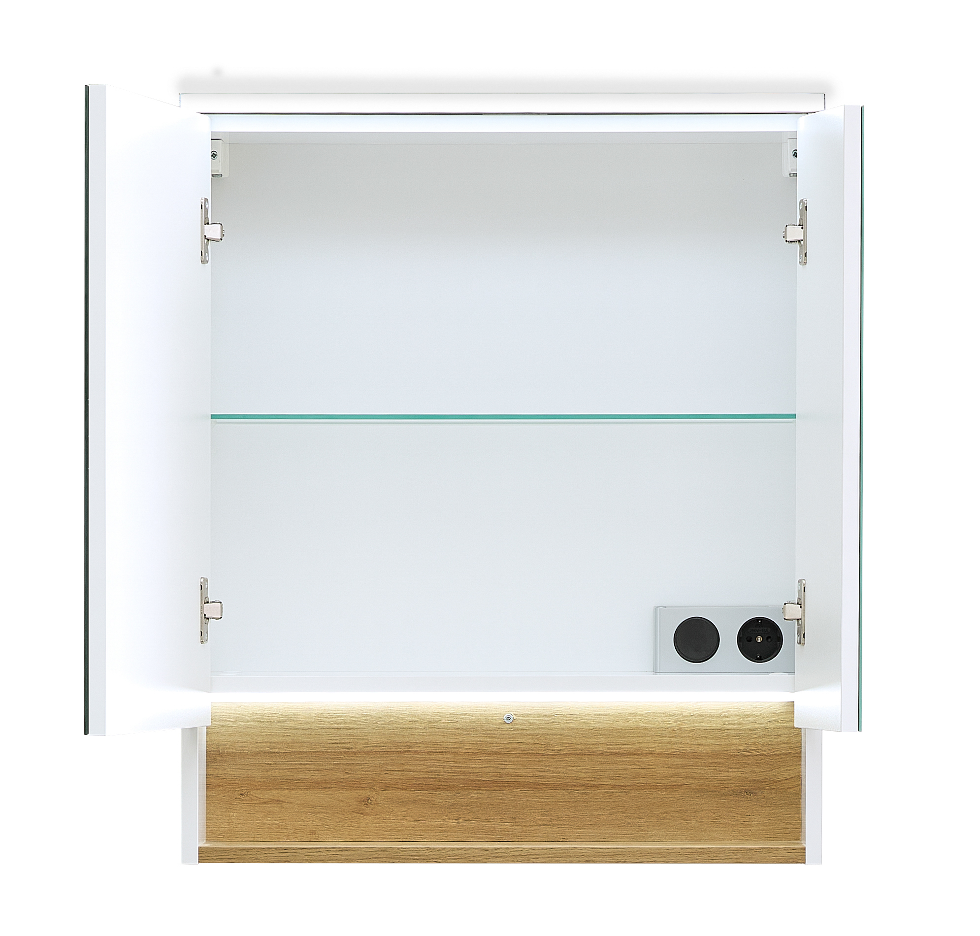 Spiegelschrank, Weiß matt, 2 Türen - QUICKSET - 383