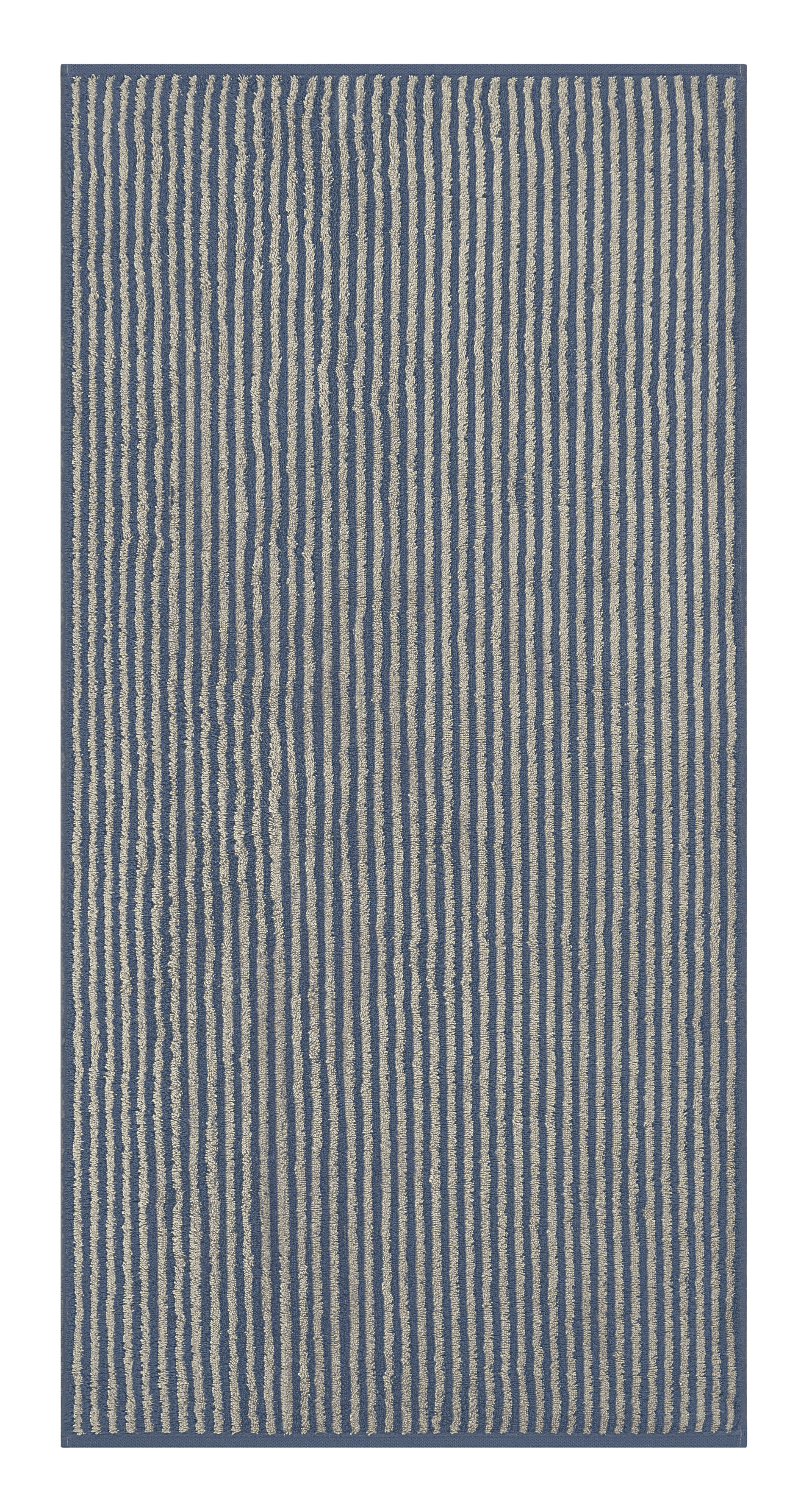 Duschtuch Two-Tone Stripe, nachtblau - 80x150cm, Streifen