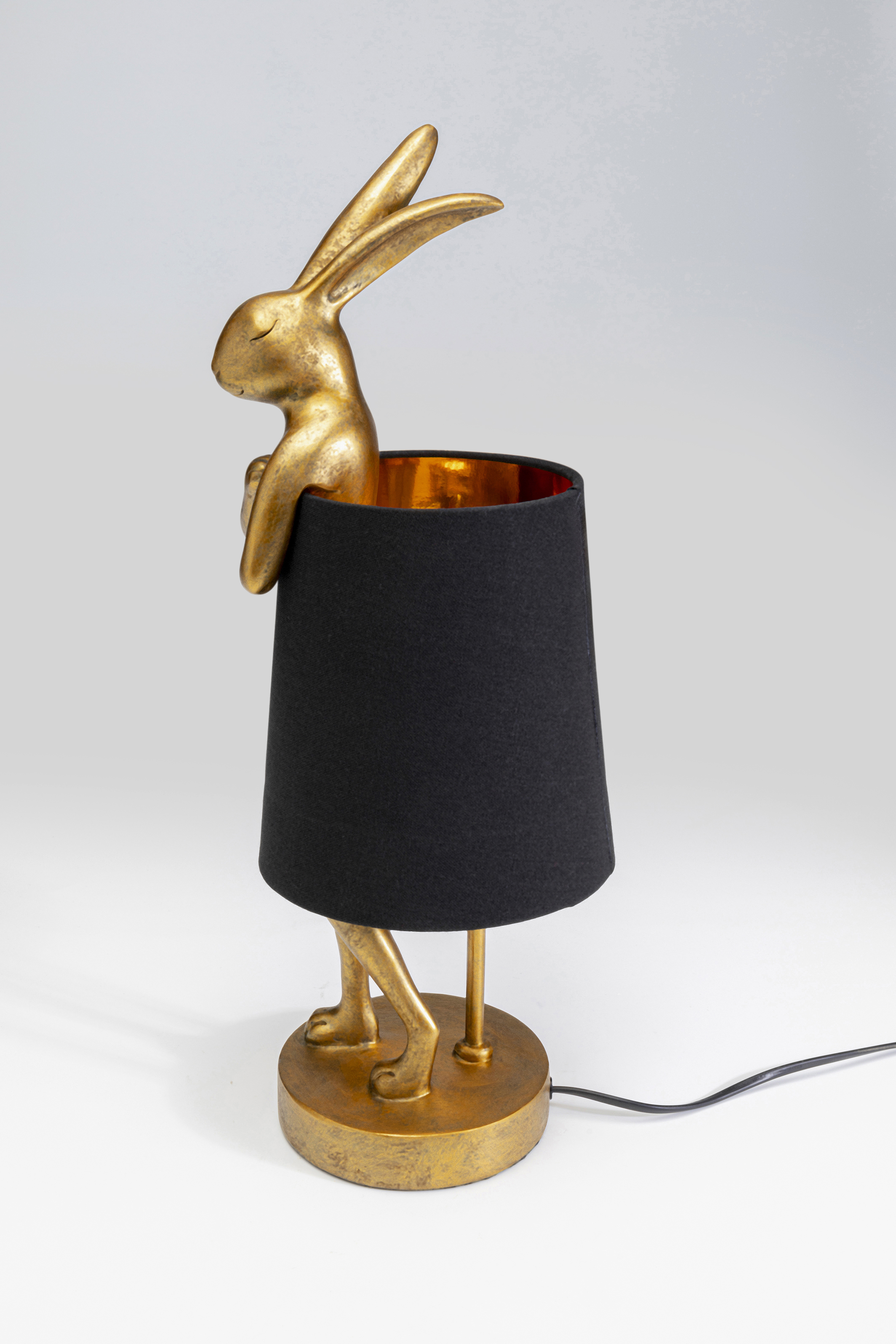 Tischleuchte Animal Rabbit, schwarz/gold - Leuchten