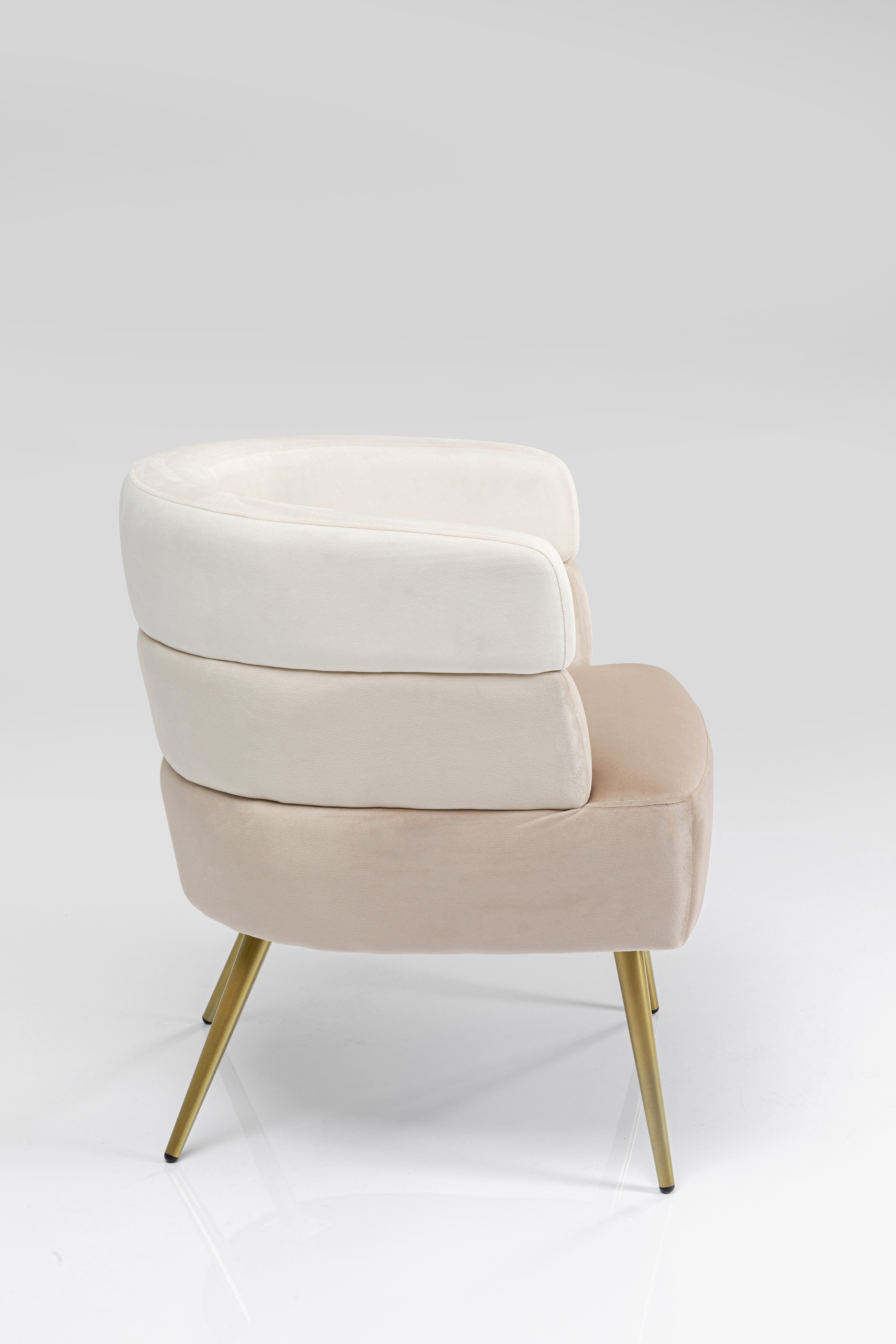 Sessel Sandwich, creme, Samtoptik - Sandwich