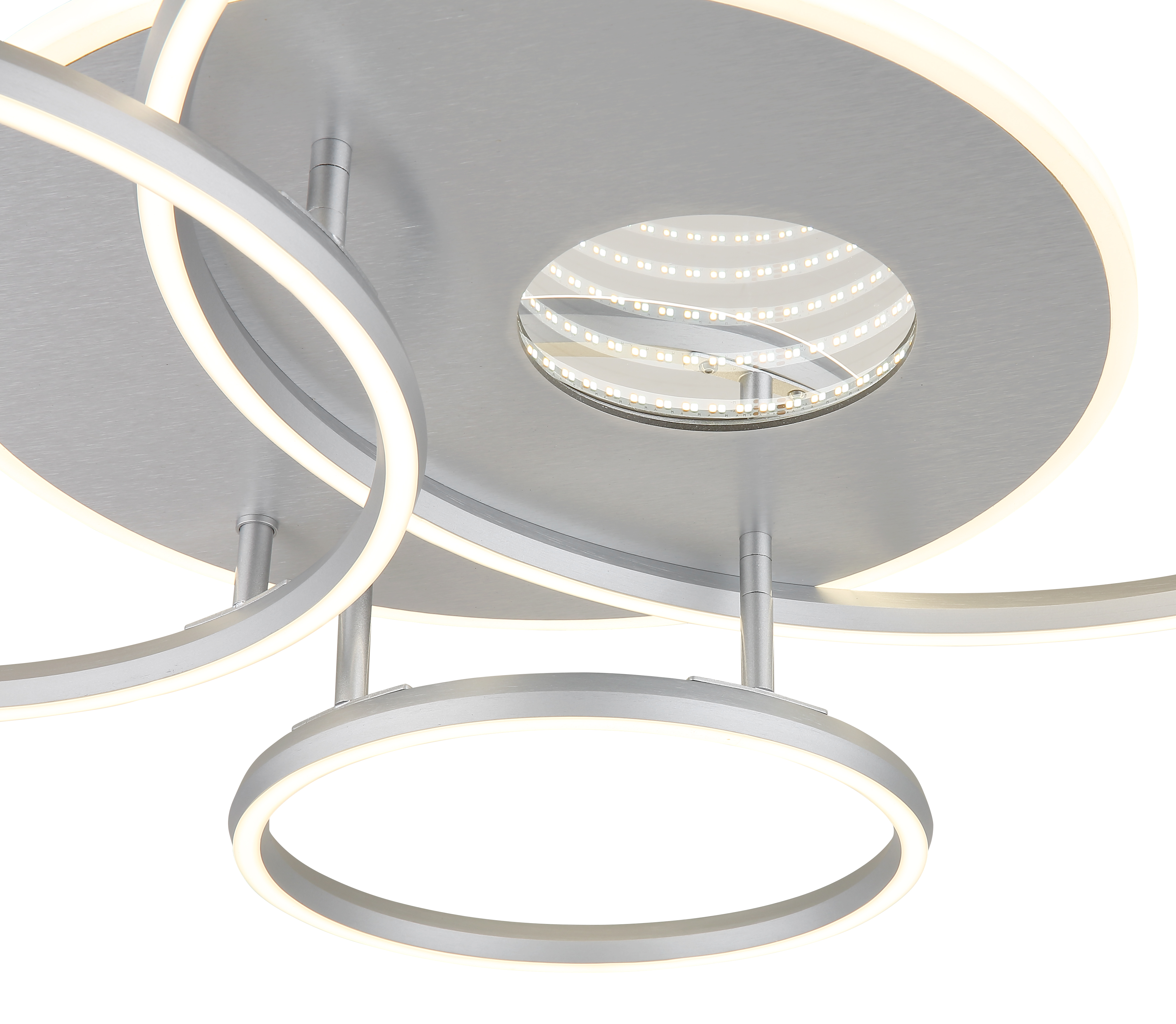 Deckenleuchte INVERTINA - Alu Gebürstet silber matt, LED