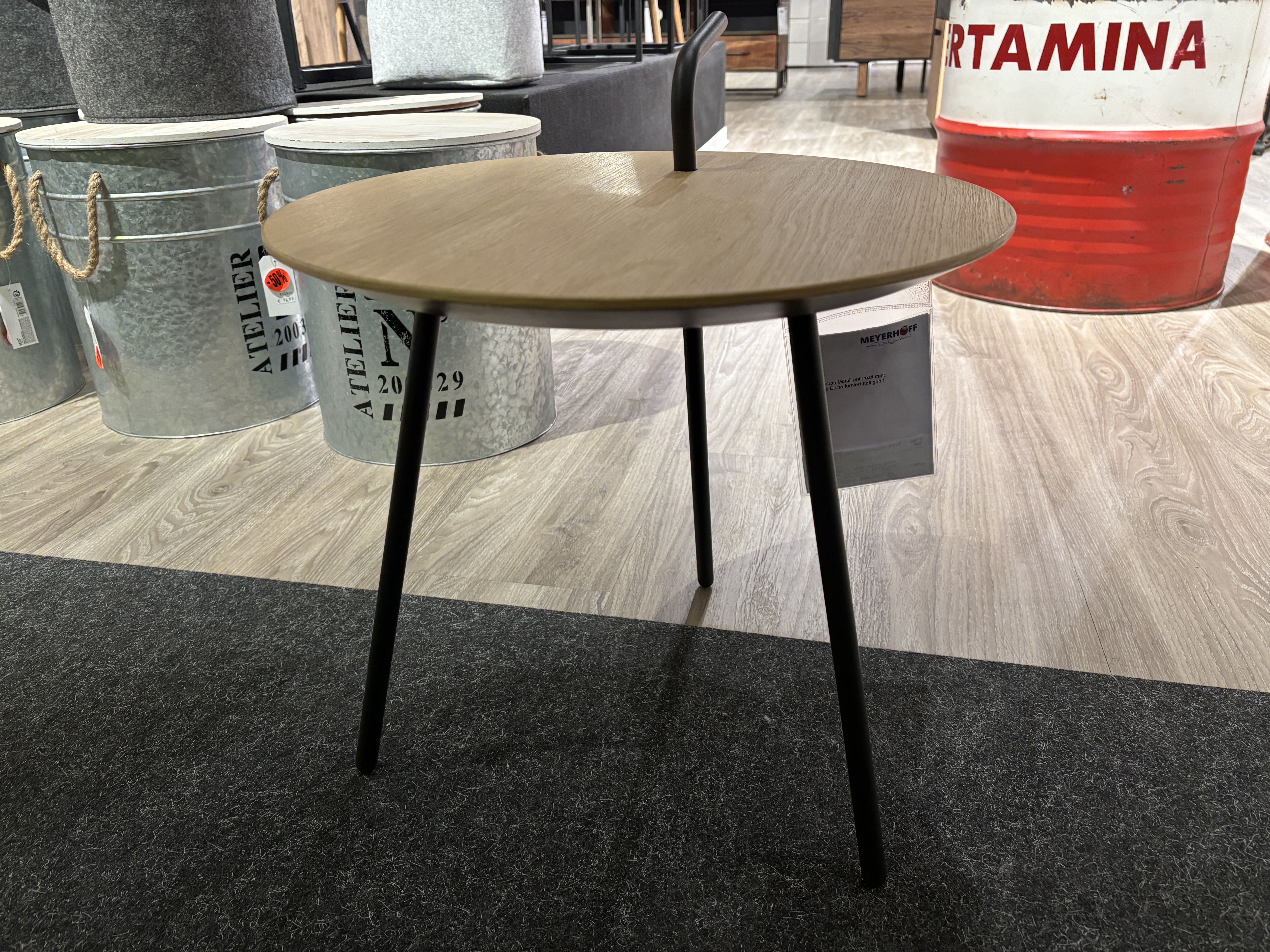 Beistelltisch, Eiche furniert hell geölt - 4012