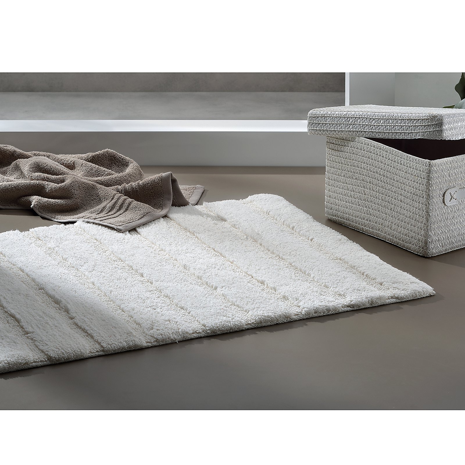 Badematte Megan 55x1,6x65 cm - 100%Baumwolle silbergrau