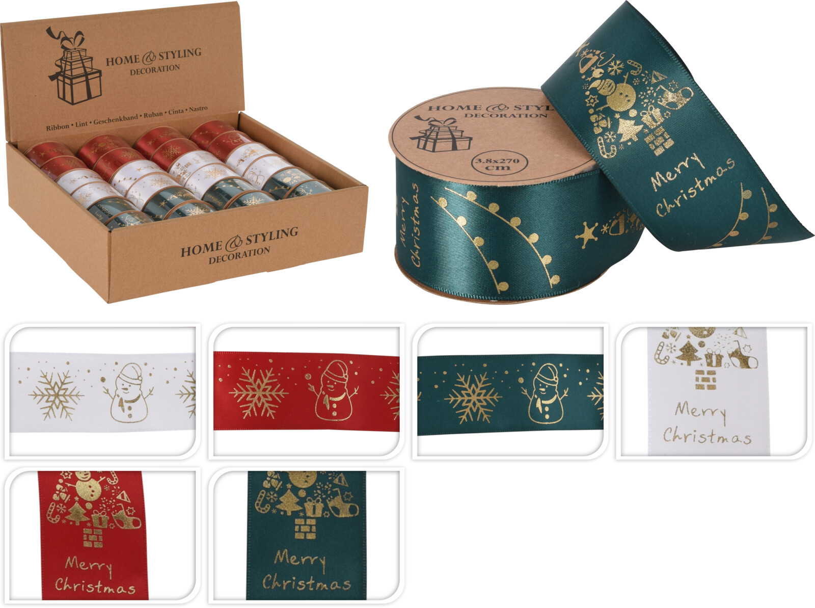 GESCHENKBAND 3,8 CM BREIT