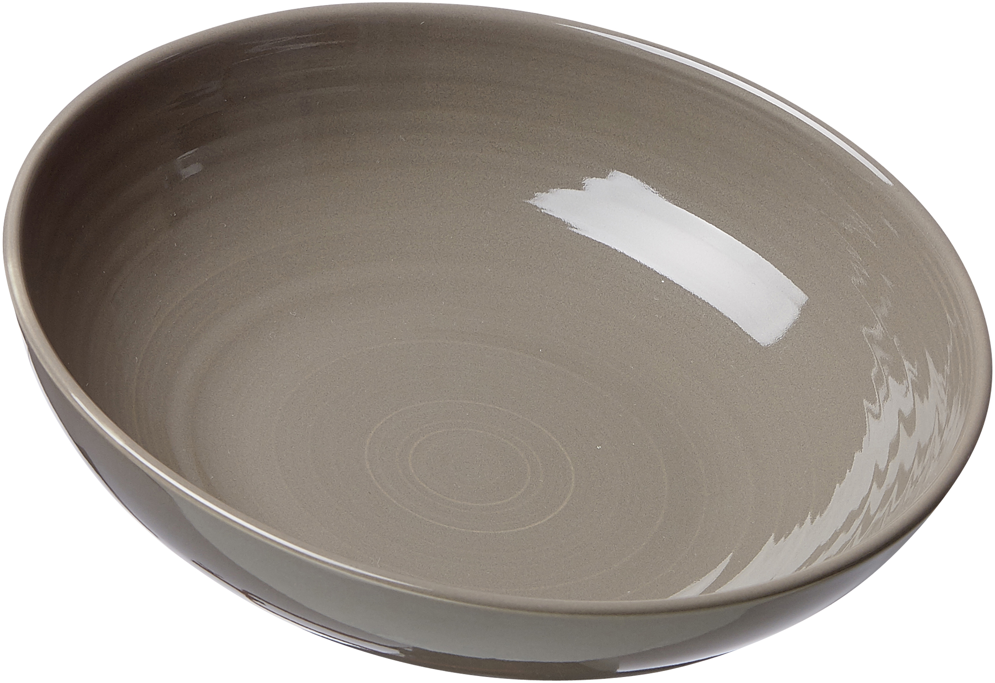 Suppenteller Suomi Taupe 20 cm - Porzellan, spülmaschinenfest, rund, braun