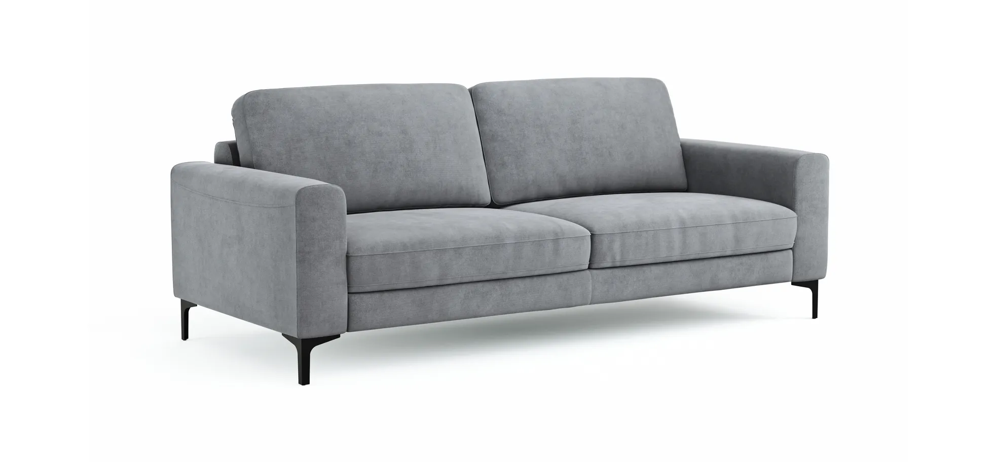 Sofa Oviedo - 3-Sitzer, Stoff, Grau