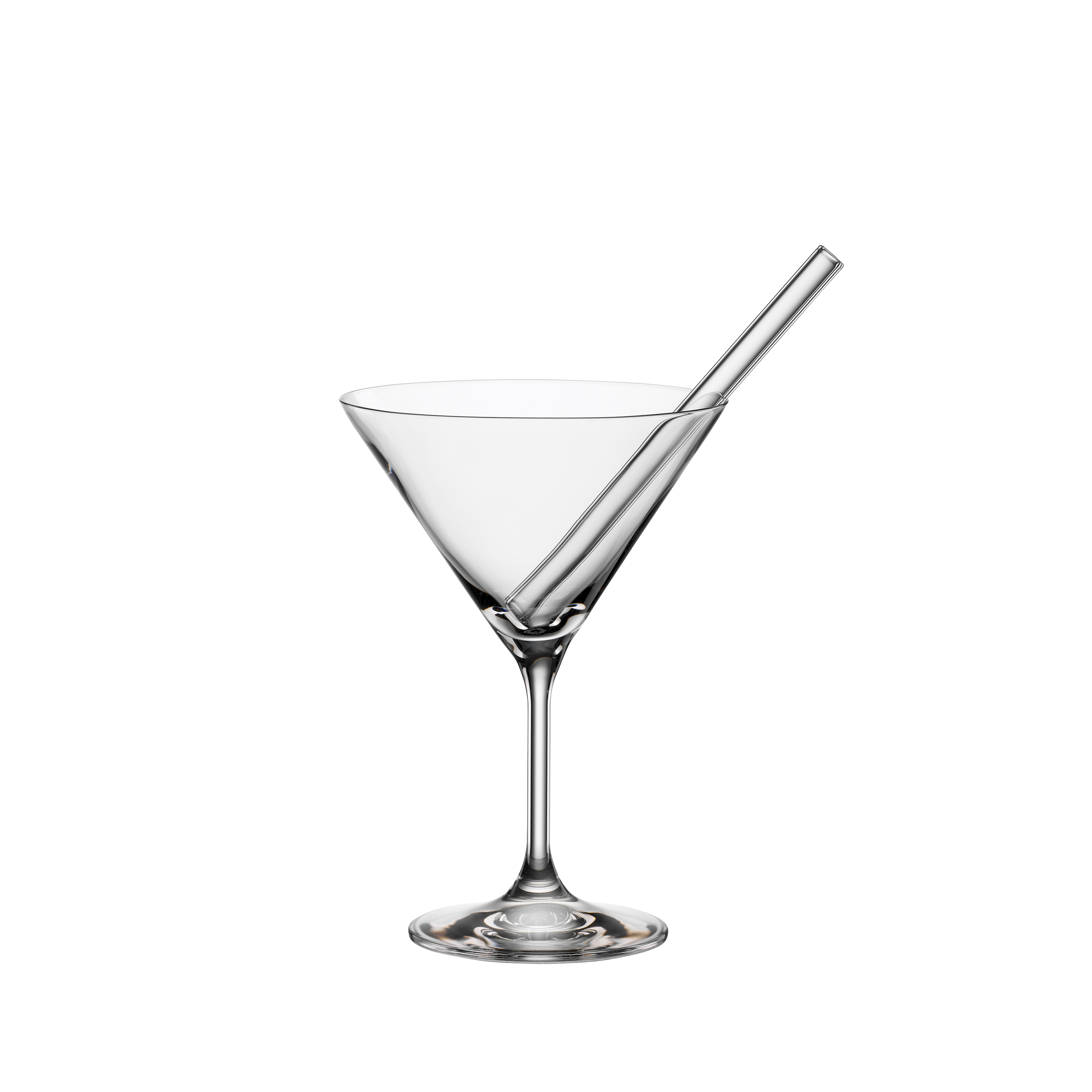 Cocktailschalen Bar Selection - 2-er Set, Kristallglas, 420ml, mit Trinkhalm
