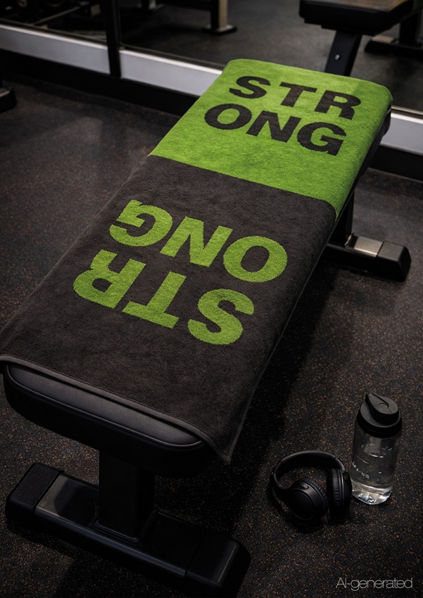 Fitnesstuch Strong, ca. 50x130cm, lime - Fitness- & Gym-Towel