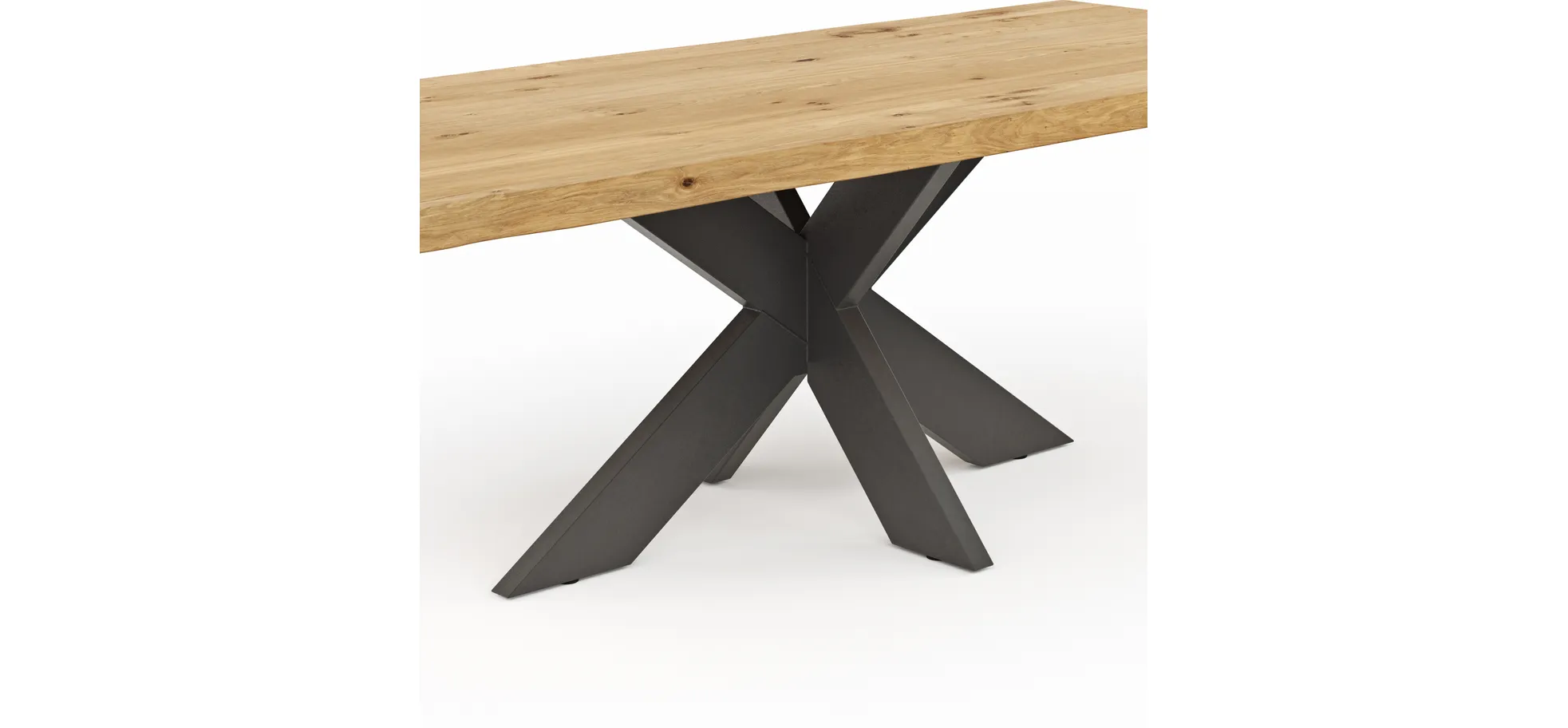 Esstisch Clifton - LB ca. 240x100 cm, Wildeiche massiv
