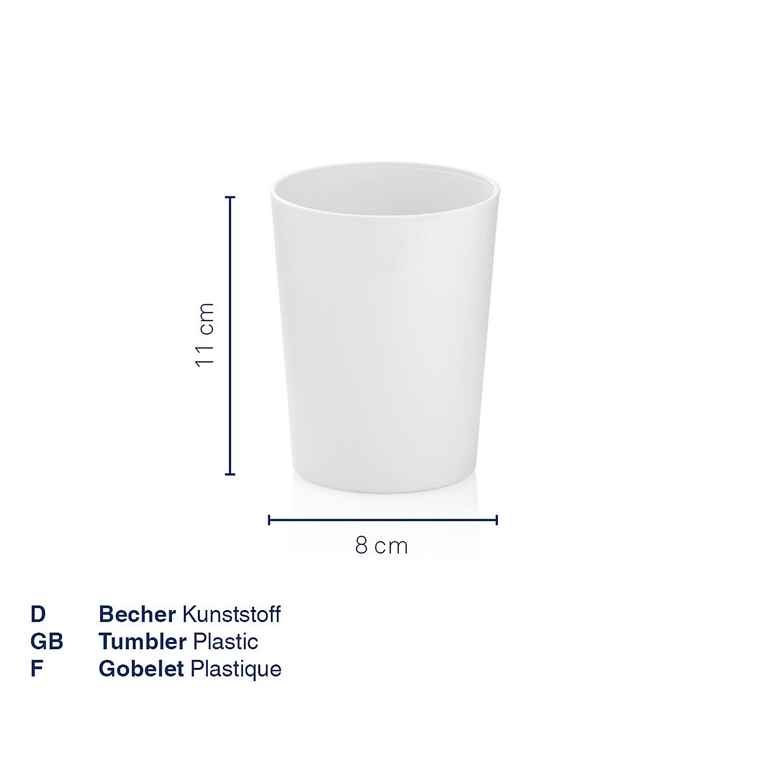 Becher Marta 11 cm - Kunststoff frostblau