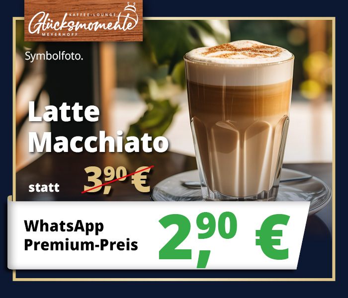 Premium-Vorteil • Latte Macchiatto für 2,90€ statt 3,90€ in der Kaffee-Lounge