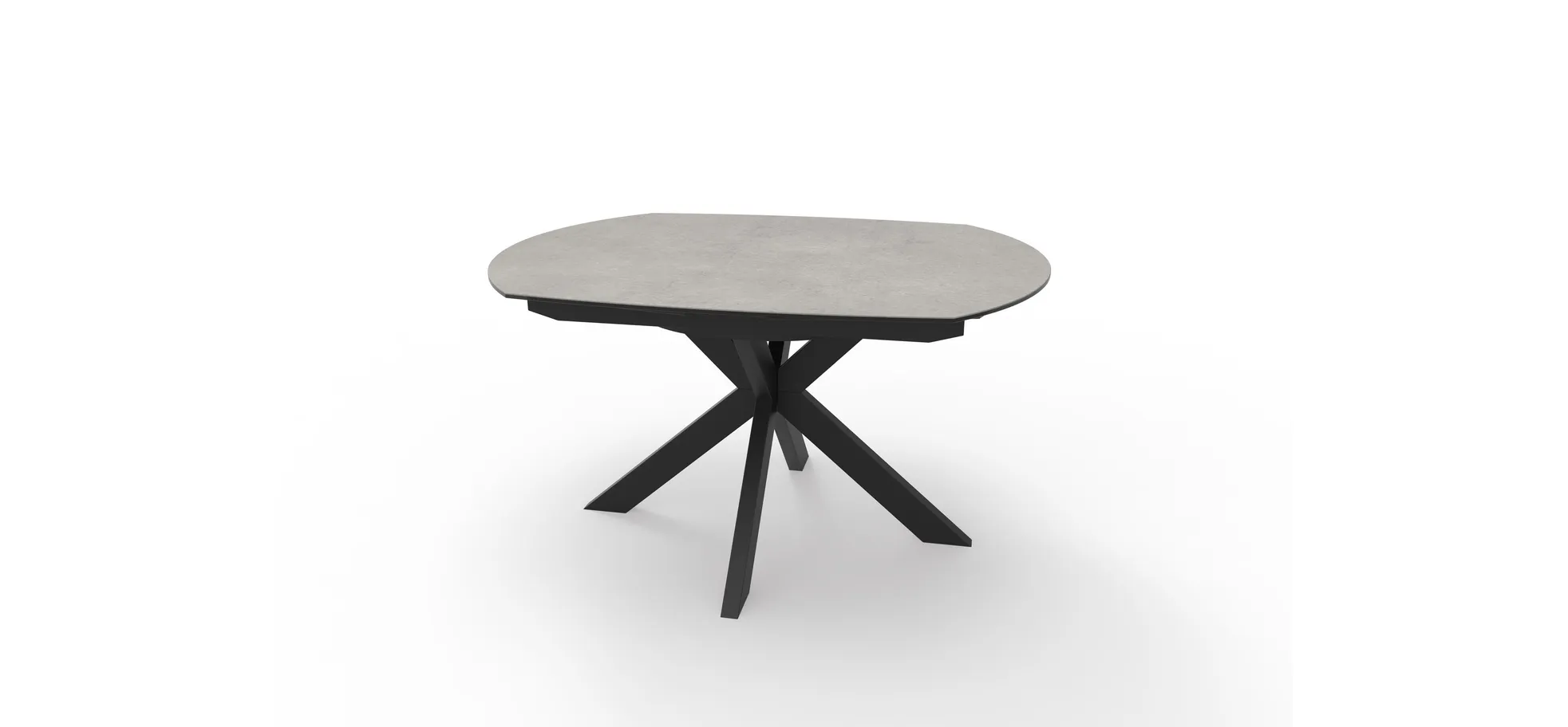 Esstisch, ausziehbar, Glaskeramik grau - Meggie