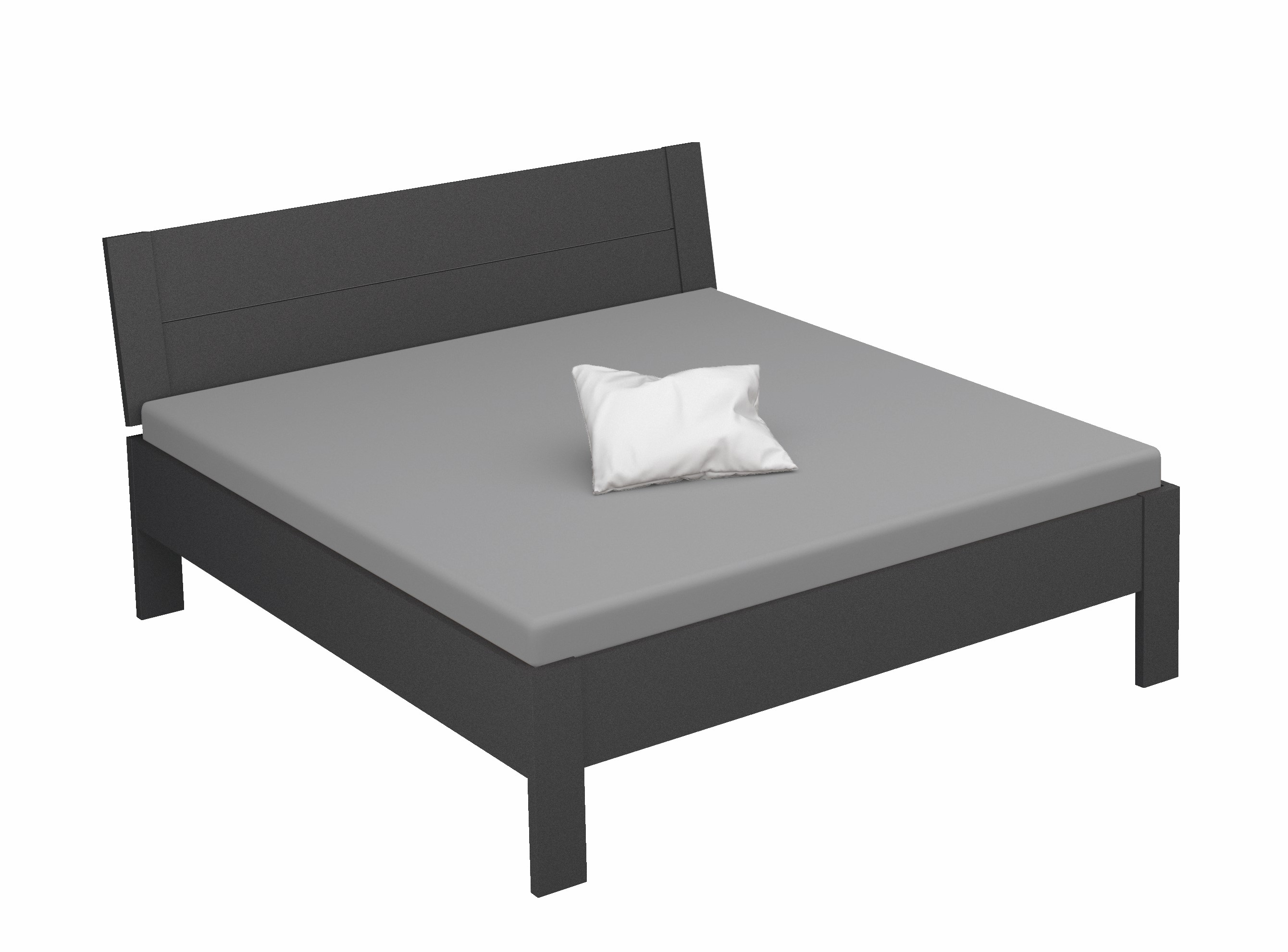 Bett inkl.Kopfteil, Charcoal - Romed Beds