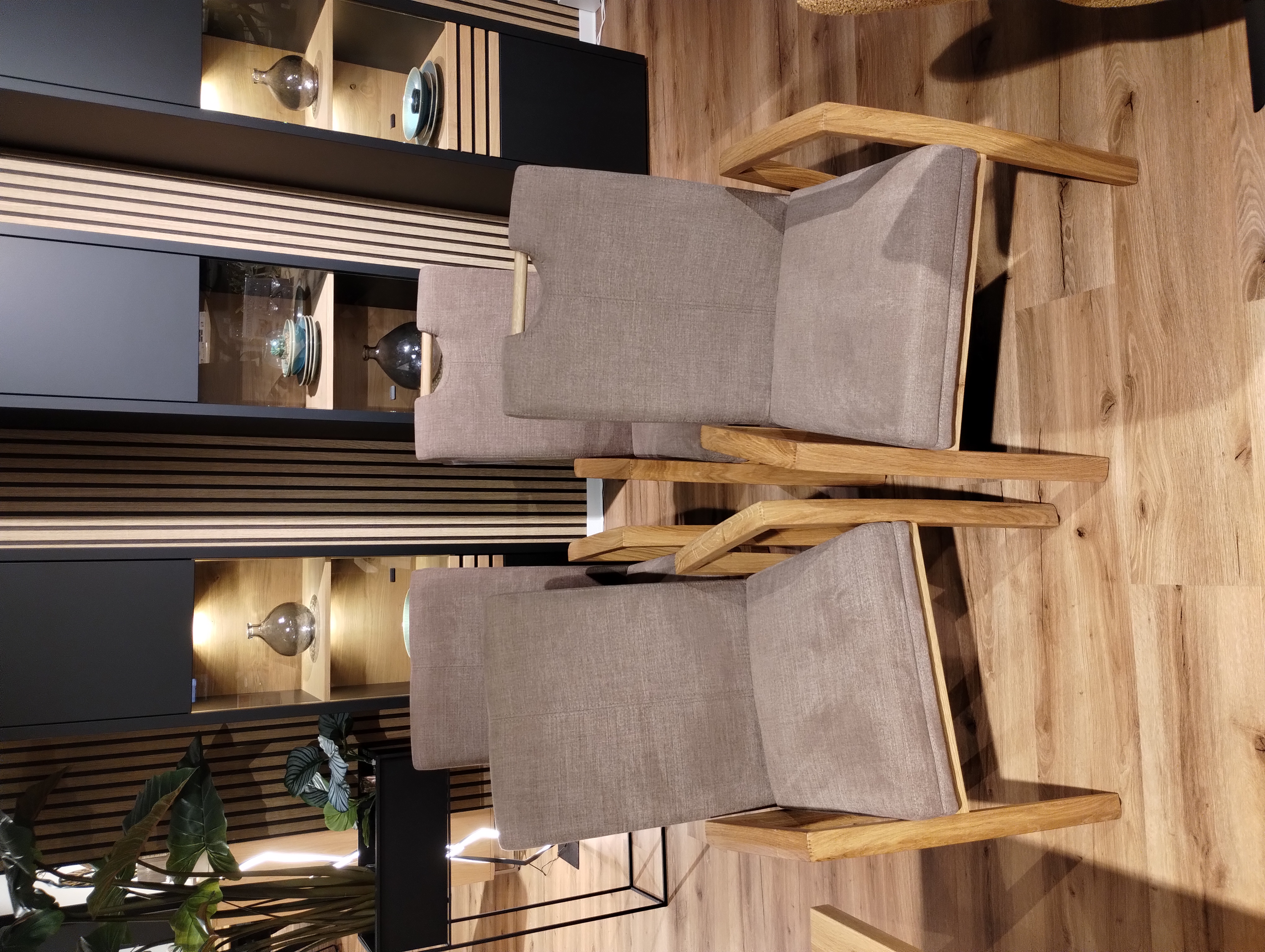 Armlehnstuhl, Stoff schoko, 4er Set  - Mykon 1000