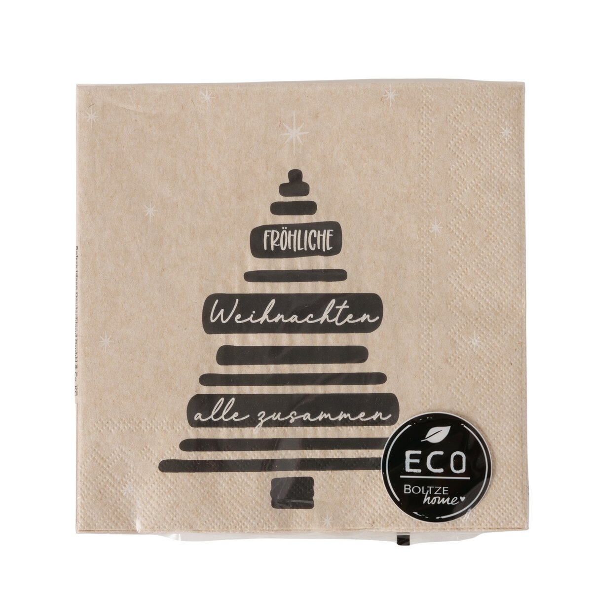 Servietten Trevan, 20 tlg., 2 sort. - Weihnachtsbaum, Recyceltes Papier
