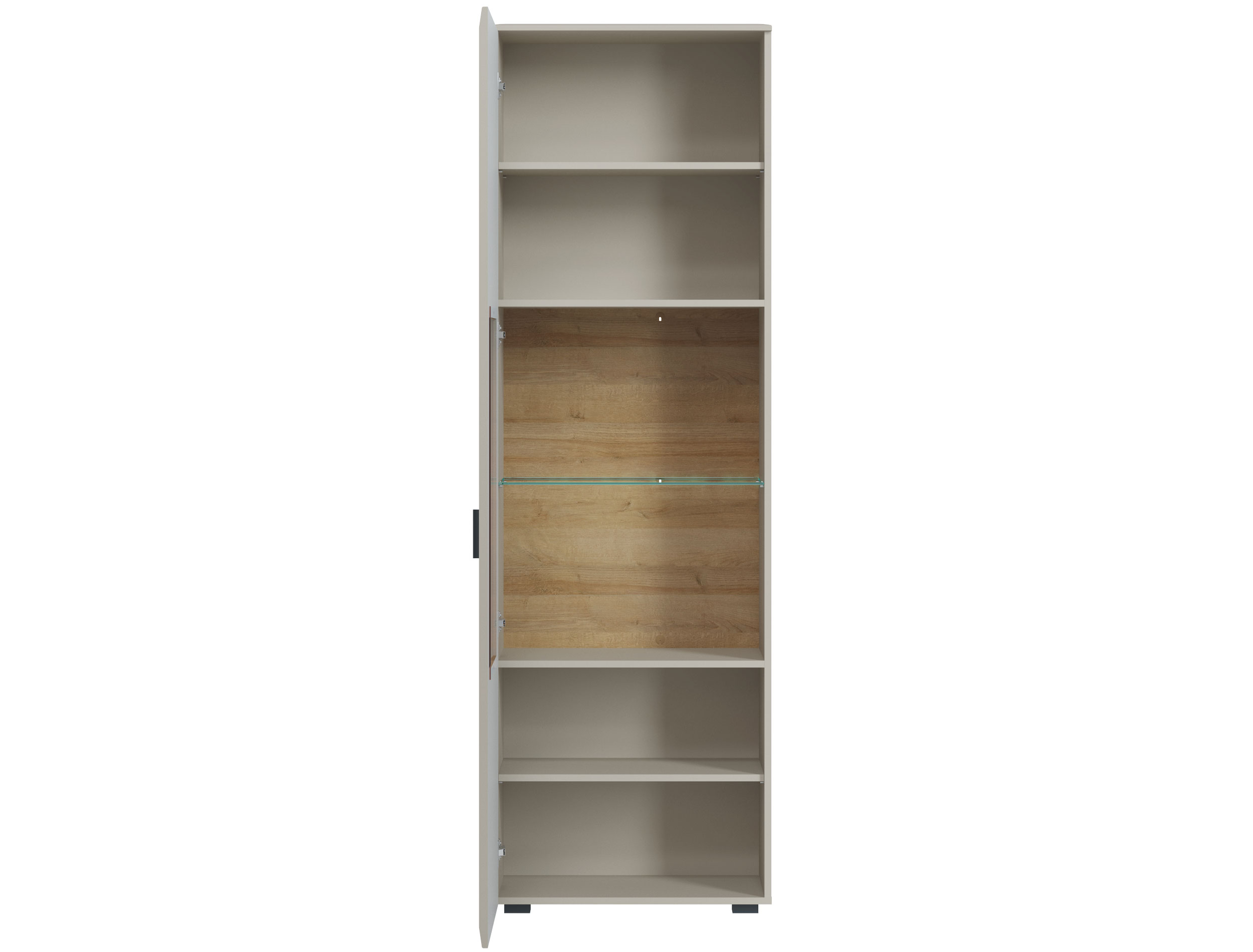 Vitrine, Kieselgrau, Front Eiche clay grey - Widela