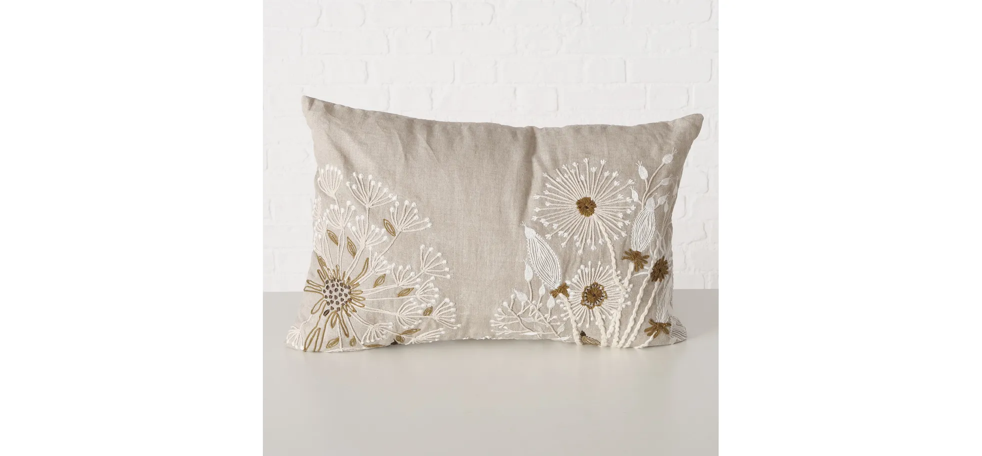 Deko-Kissen - BL ca. 60x39 cm, Beige