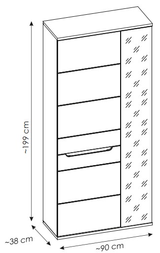 Garderobenschrank, Kaschmir - Waranya