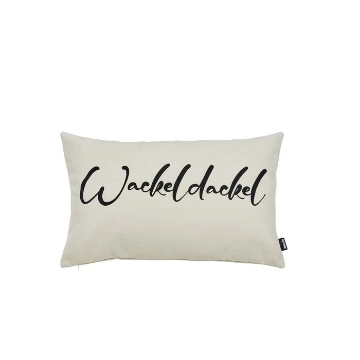 Kissenhülle WACKELDACKEL 40x60cm Beige/Black - 