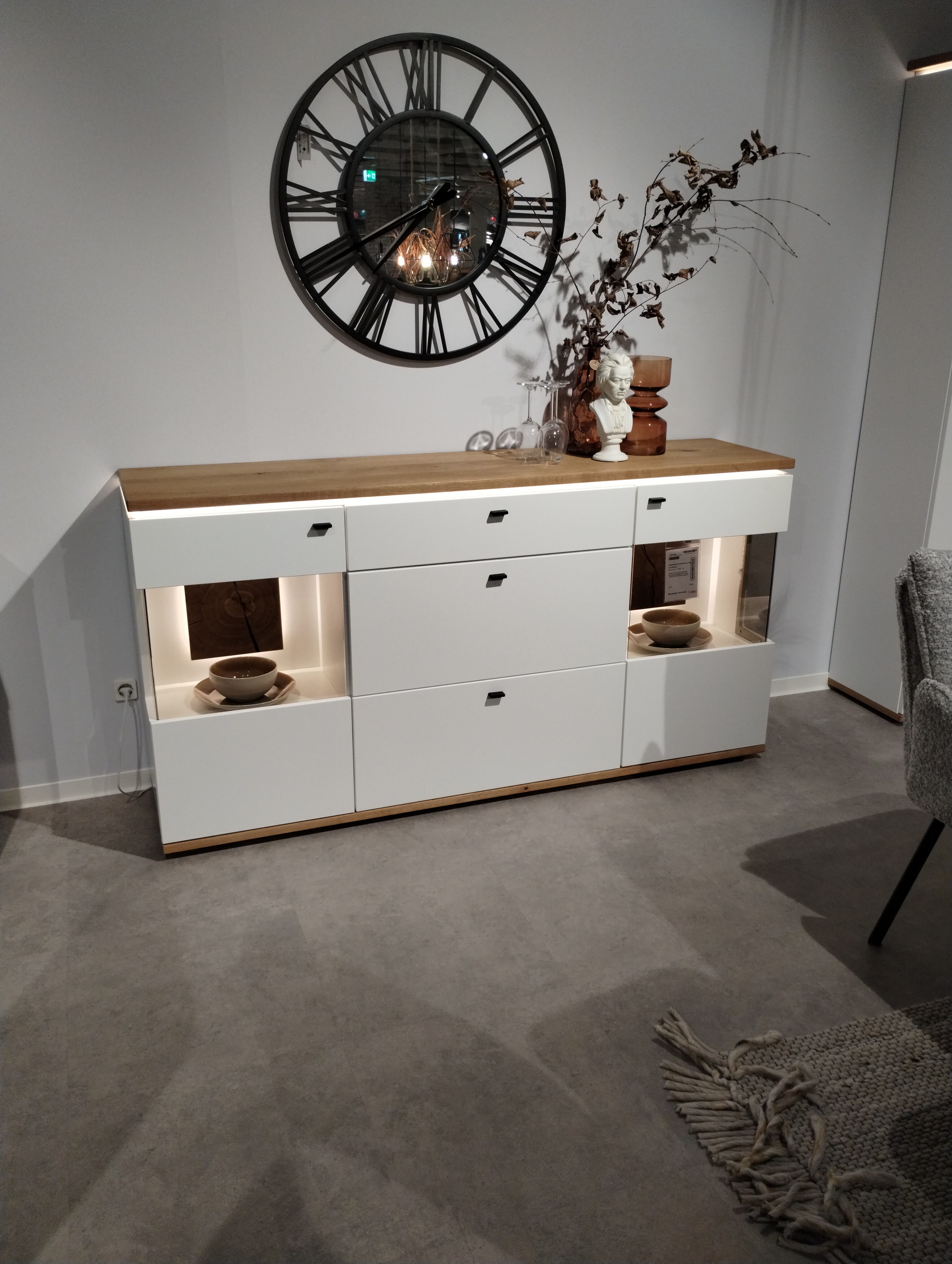 Sideboard, inkl. Beleuchtung, white - LS25 Diamana