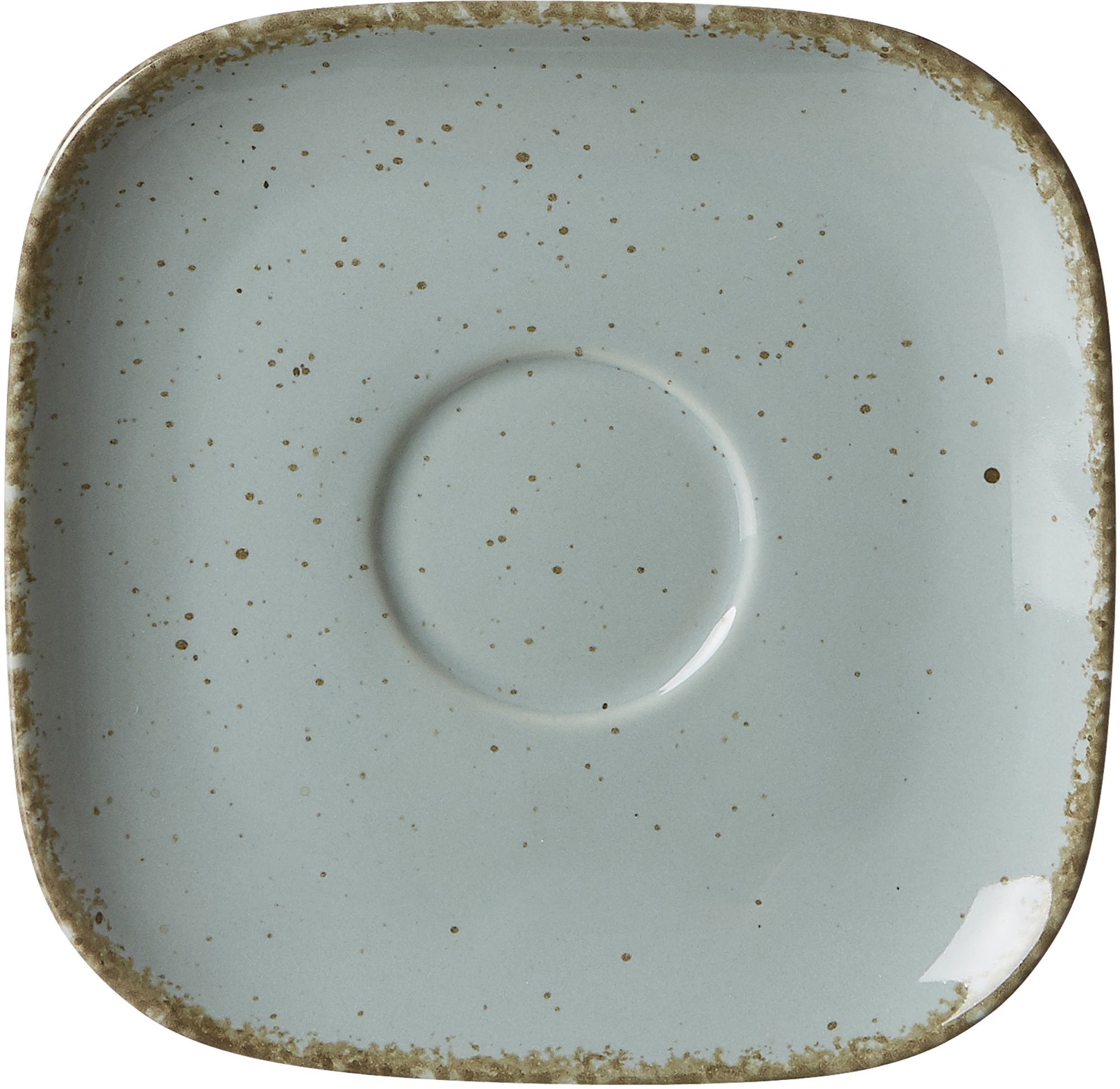 Untertasse Casa Blau 13,5 x 13,5 cm - Porzellan, spülmaschinenfest, quadratisch, blau