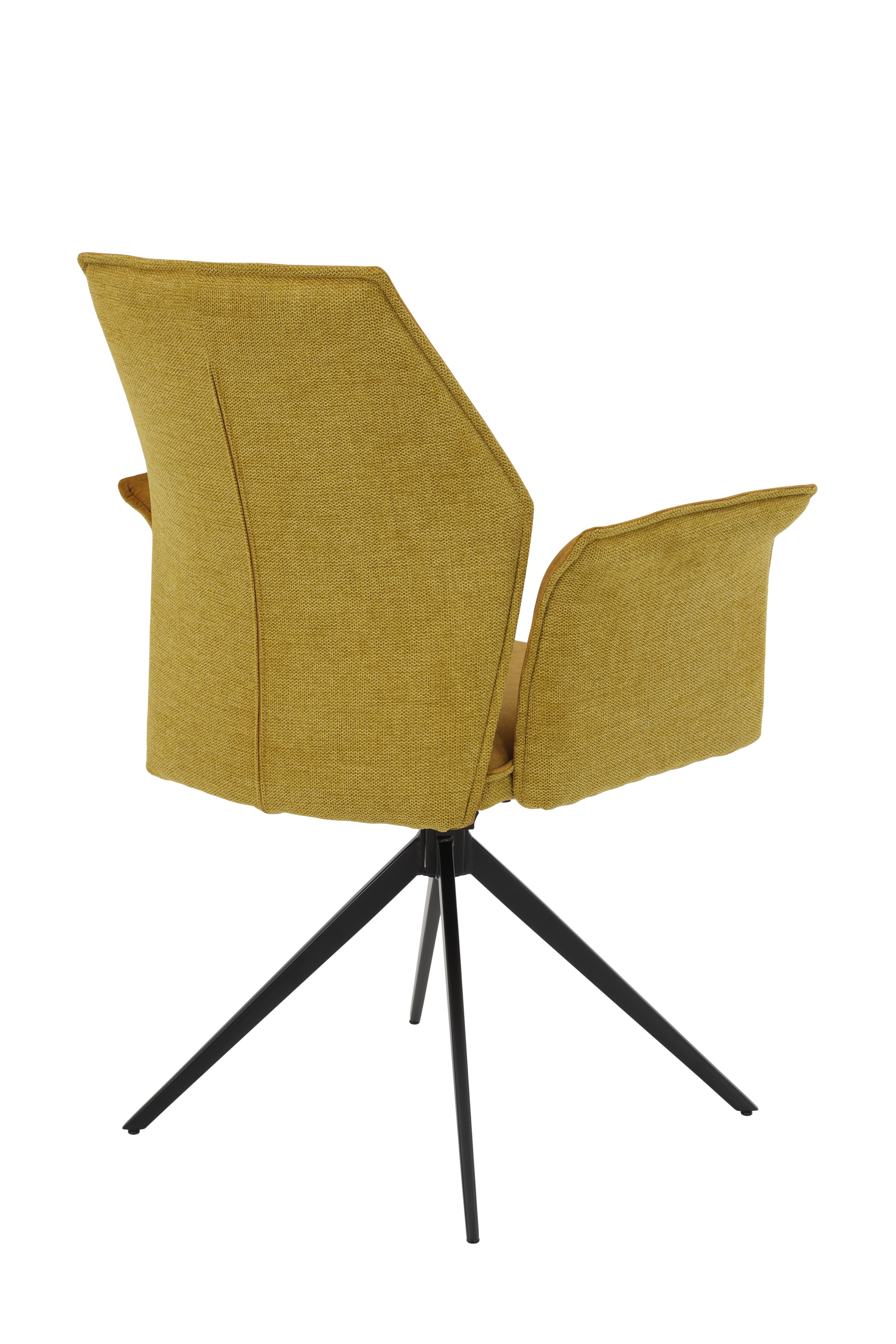 Sessel, Bezug gold farbig, Gestell schwarz - MyTrend358
