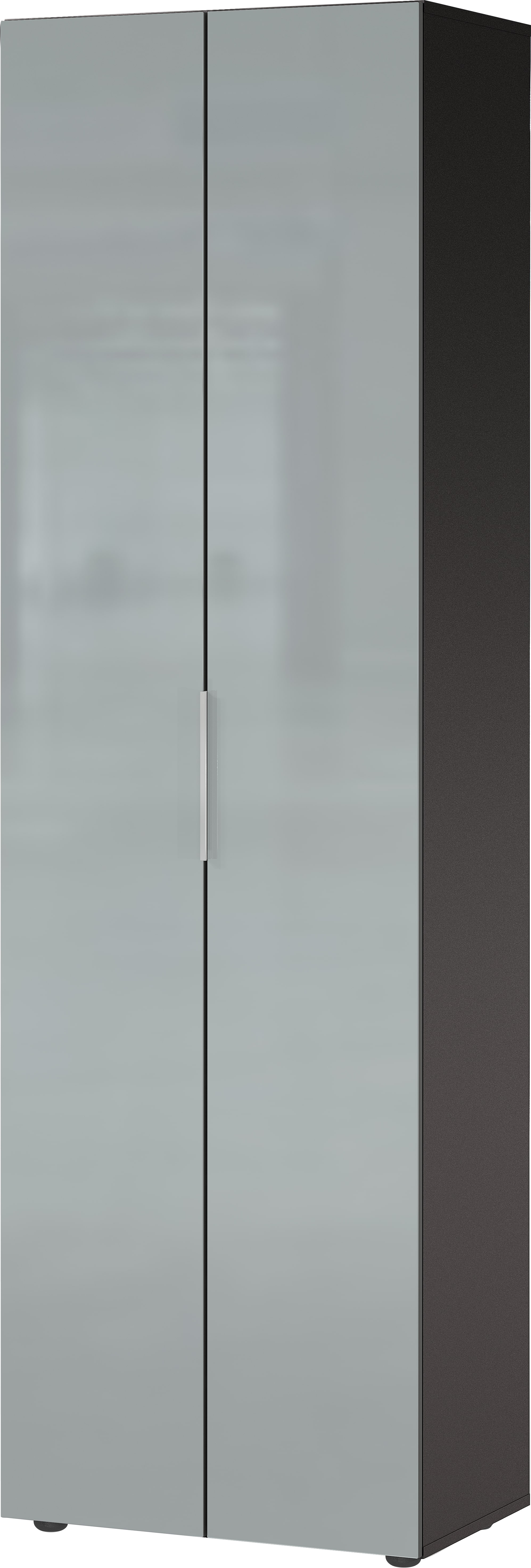 Garderobenschrank 2-türig, graphit - Gillian