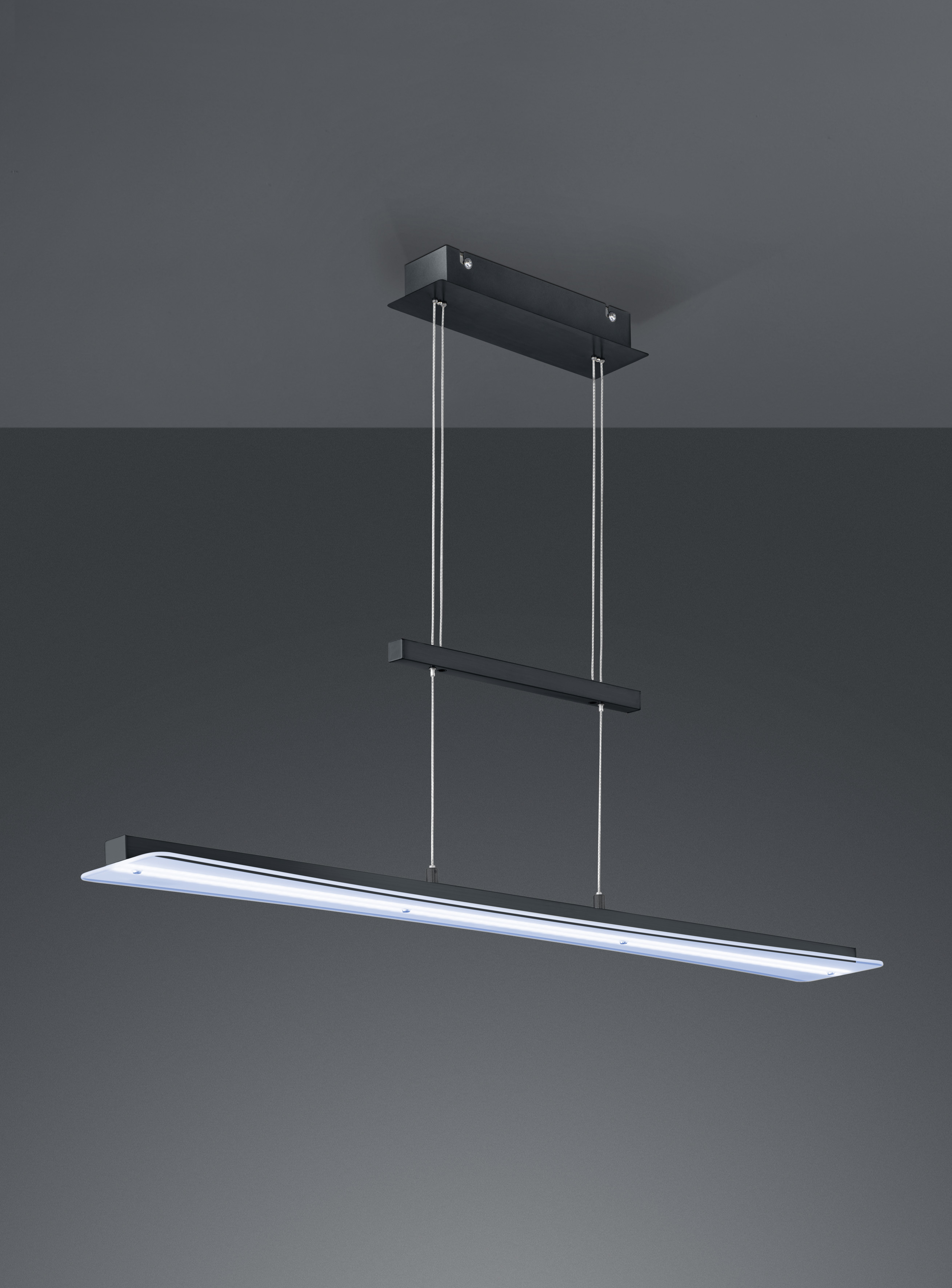 Pendelleuchte Smash - 1flg., Metall/schwarz matt, 100x150 cm