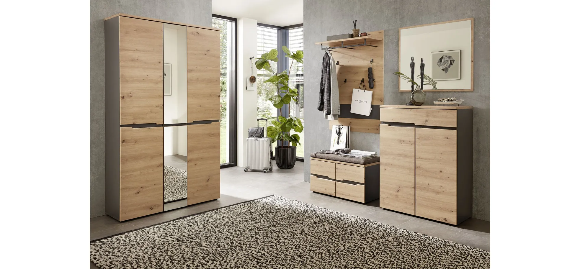 Garderobenpaneel, Artisan Eiche MDF - Ilario